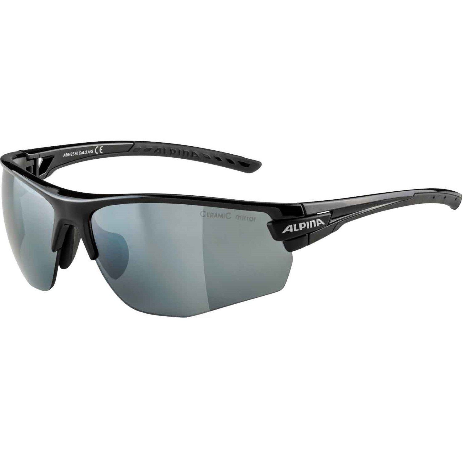 Alpina Sports Sportbrille TRI-Scray 2.0 HR Sonnenbrille Herren Schwarz