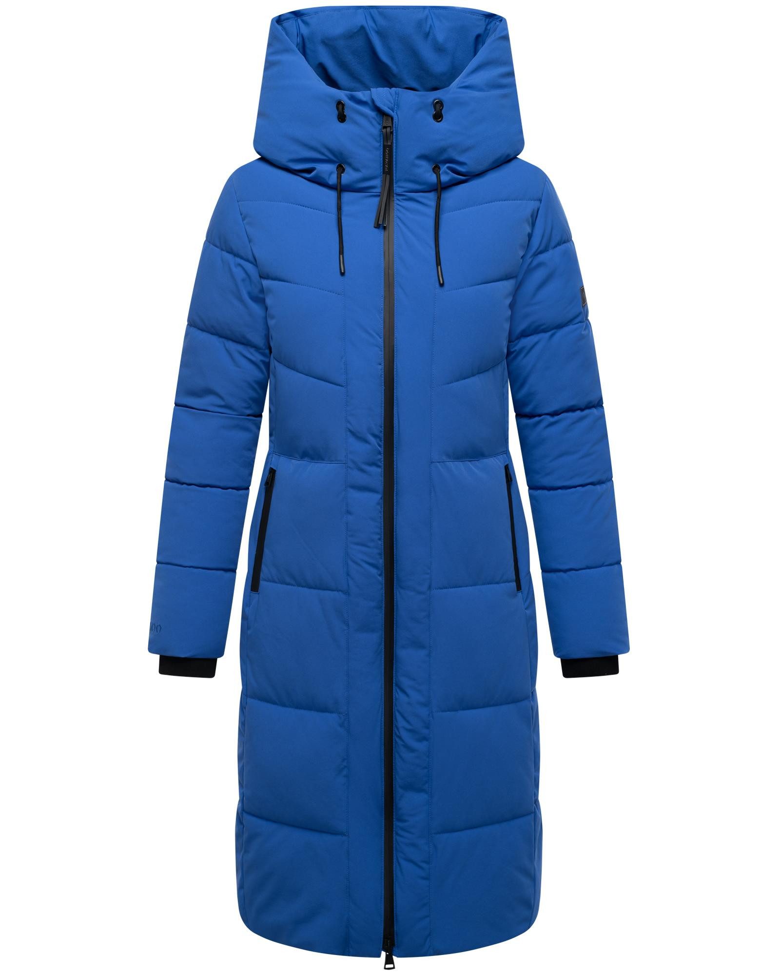 Navahoo Steppmantel Schokokuss XIV Warmer Damen gesteppter Wintermantel mit Kapuze