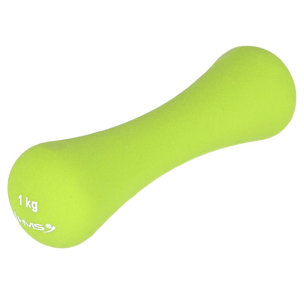 HMS Kurzhantel Gymnastikhantel Aerobichantel Trainingsgewicht, (Spar-Set, 1 kg), Gusseisen, Neoprenbeschichtung, griffige Knochenform