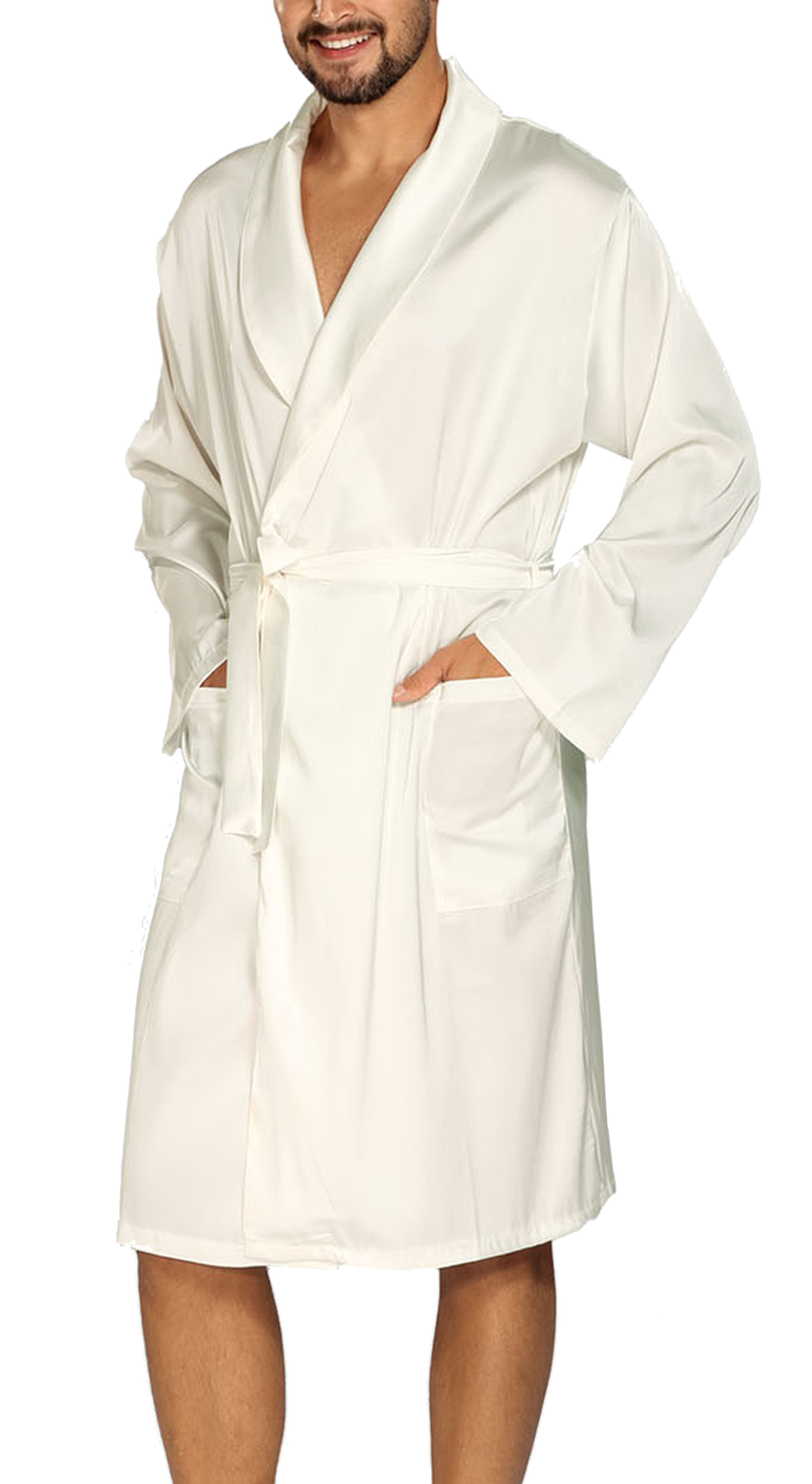 DKaren Morgenmantel Herren Satin Morgenmantel Bademantel günstig online kaufen