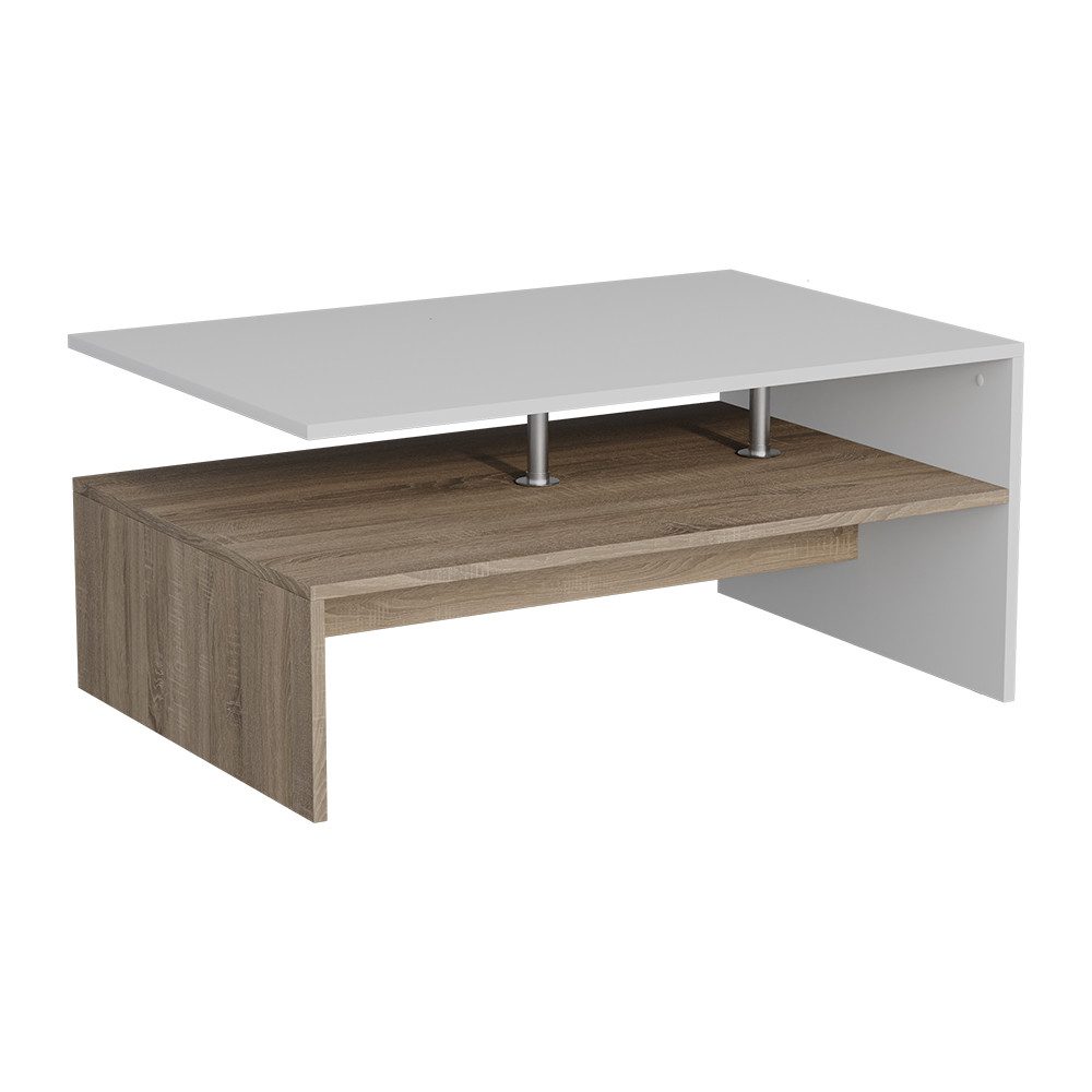 Vicco Couchtisch Amato, Weiß/Sonoma/Sonoma, 90 x günstig online kaufen