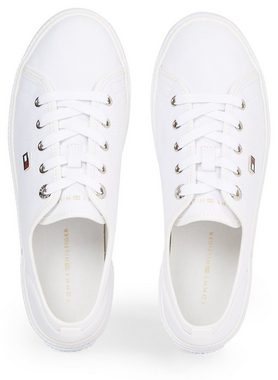 Tommy Hilfiger VULC CANVAS SNEAKER Plateausneaker, Freizeitschuh, Halbschuh, Schnürschuh mit praktischer Anziehlasche