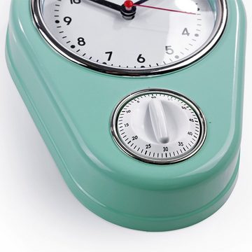 GOURMETmaxx Wanduhr (Retro in Mint)