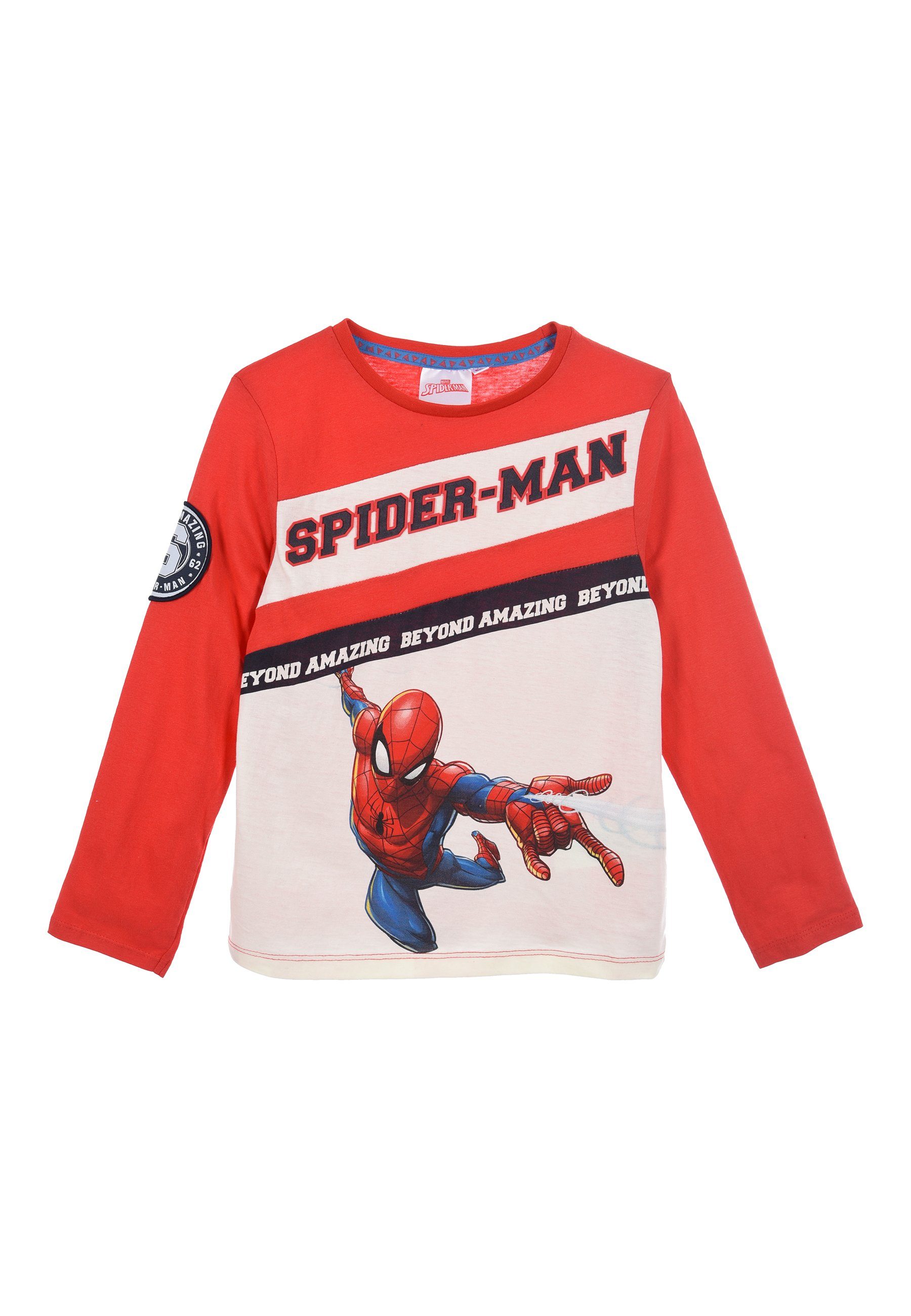Top-Stadt Spiderman Langarmshirt Kinder Jungen Longsleeve haben Durch ein Ihre angenehmes die T-Shirt, Baumwolle Kleinen verwendete Langarm