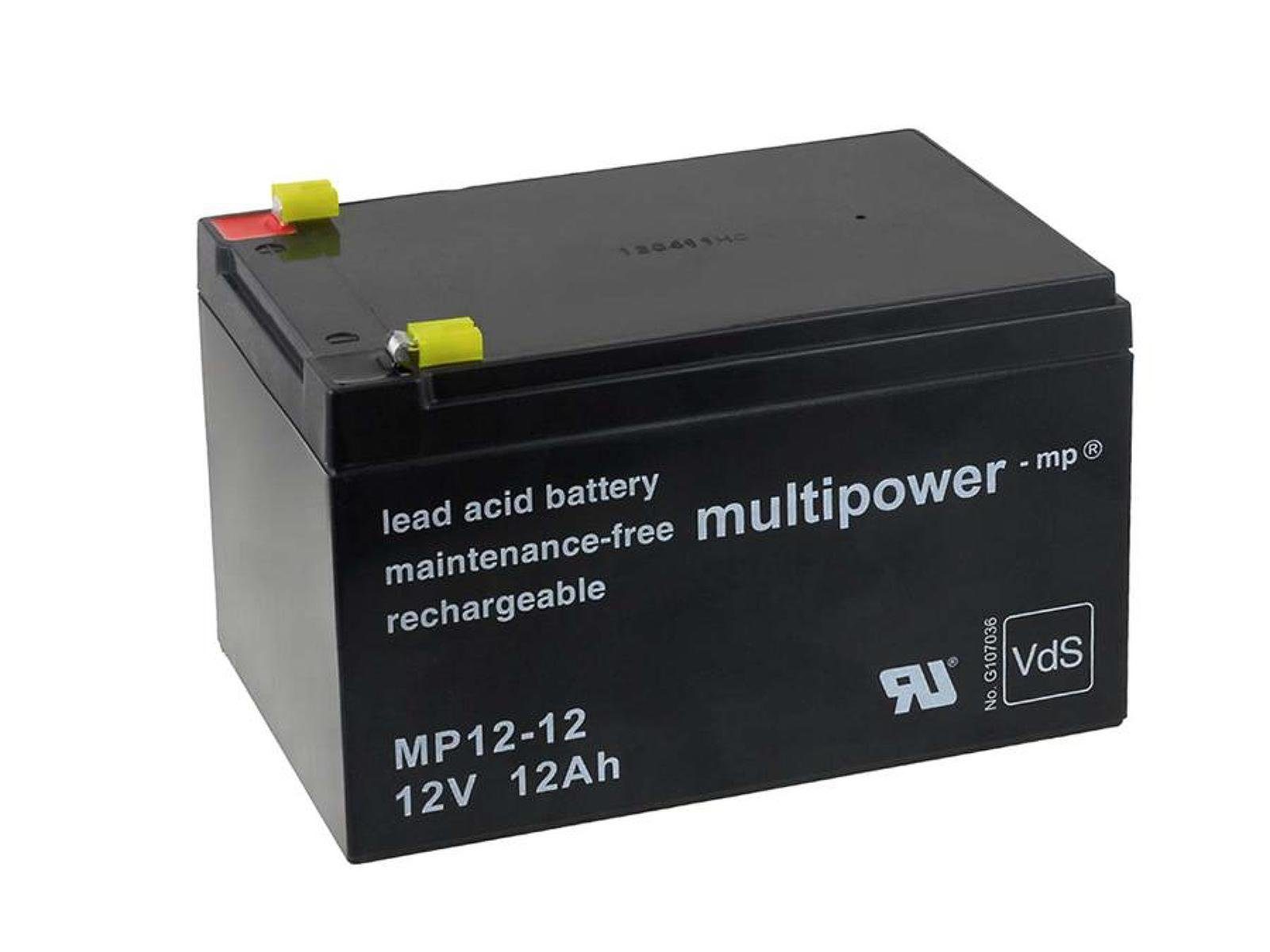 Powery Powery Bleiakku (multipower) MP12-12 Vds ersetzt Panasonic LC-RA1212PG Bleiakkus 12000 mAh (12 V)