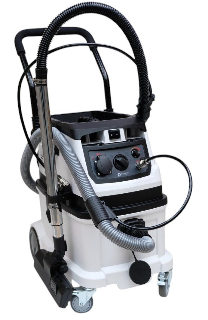 DeTec. Industriesauger mit Klopffunktion und Fernbedienung 1600W 40L Tank 230V, 1600 W, mit Beutel, inkl. Druckluftanschluss und Autostart Funktion