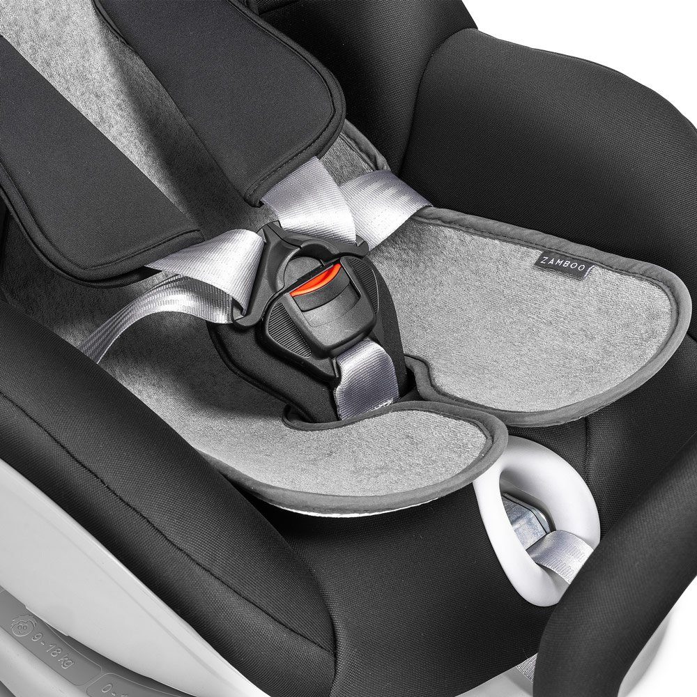 Zamboo Autokindersitz Cool & Babyschale Cosi für Maxi - Grau, Sitzauflage Dry Sitzeinlage & ReboarderSommer