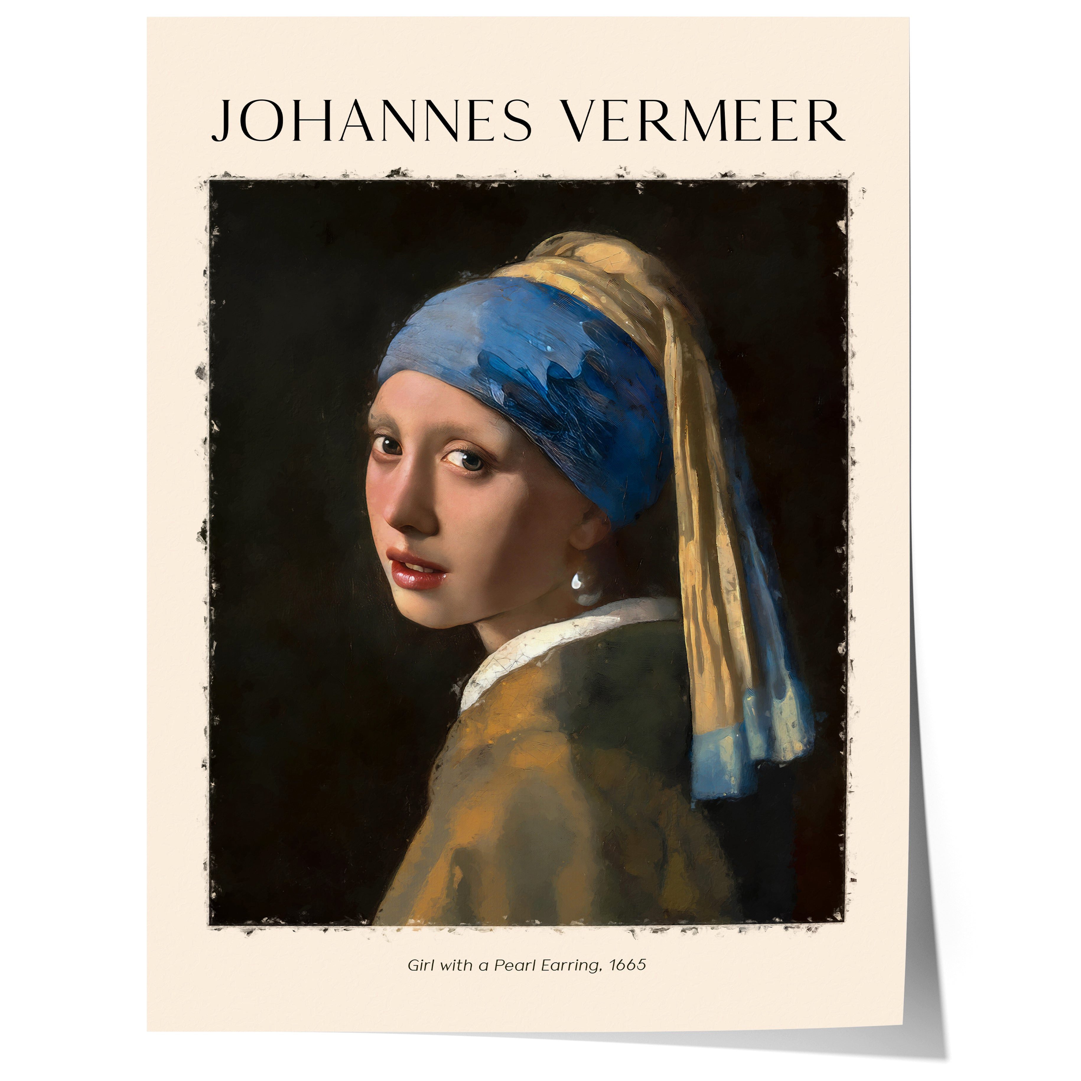JUSTGOODMOOD Poster Johannes Vermeer Geschenkidee Mädchen mit dem Perlenohrring arockportr, (1 St)