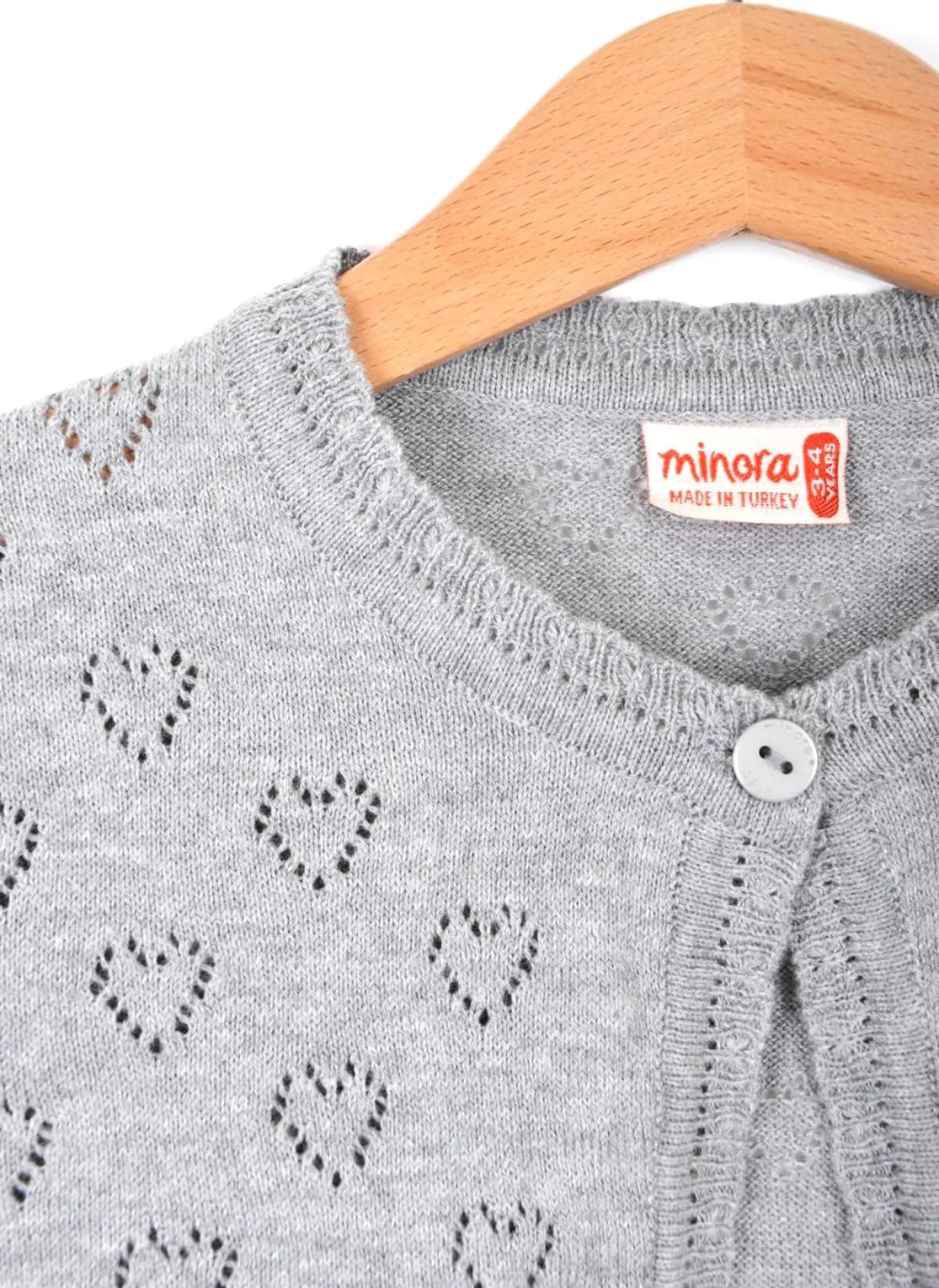 Minora Strickkleid Baby/Kind Bolero Taufweste Strickwaren Mädchen Langarm 3-10 Jahre – Bild 5 von 5