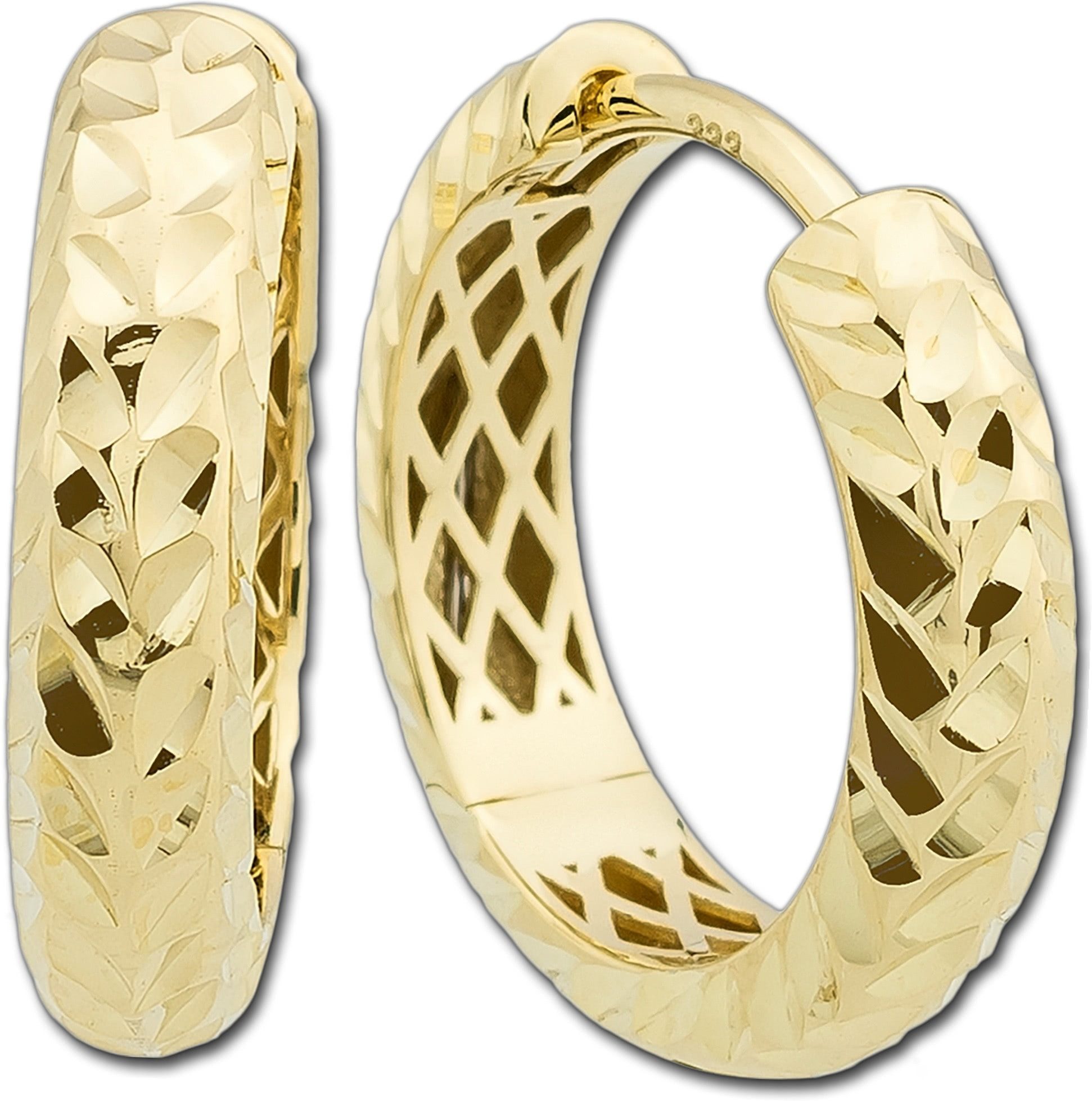 Balia Paar Creolen Balia Damen Creolen aus 333 Gelbgold (Creole), Creolen 333 Gelbgold - 8 Karat (Cut)