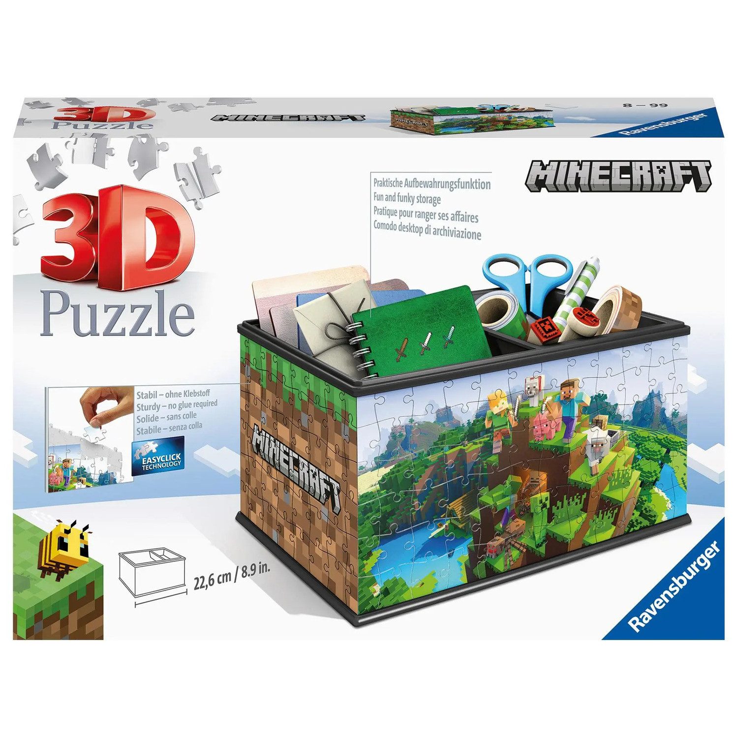 Ravensburger Puzzle Ravensburger 3D Puzzle 11286 - Aufbewahrungsbox Minecraft - 216..., 216 Puzzleteile