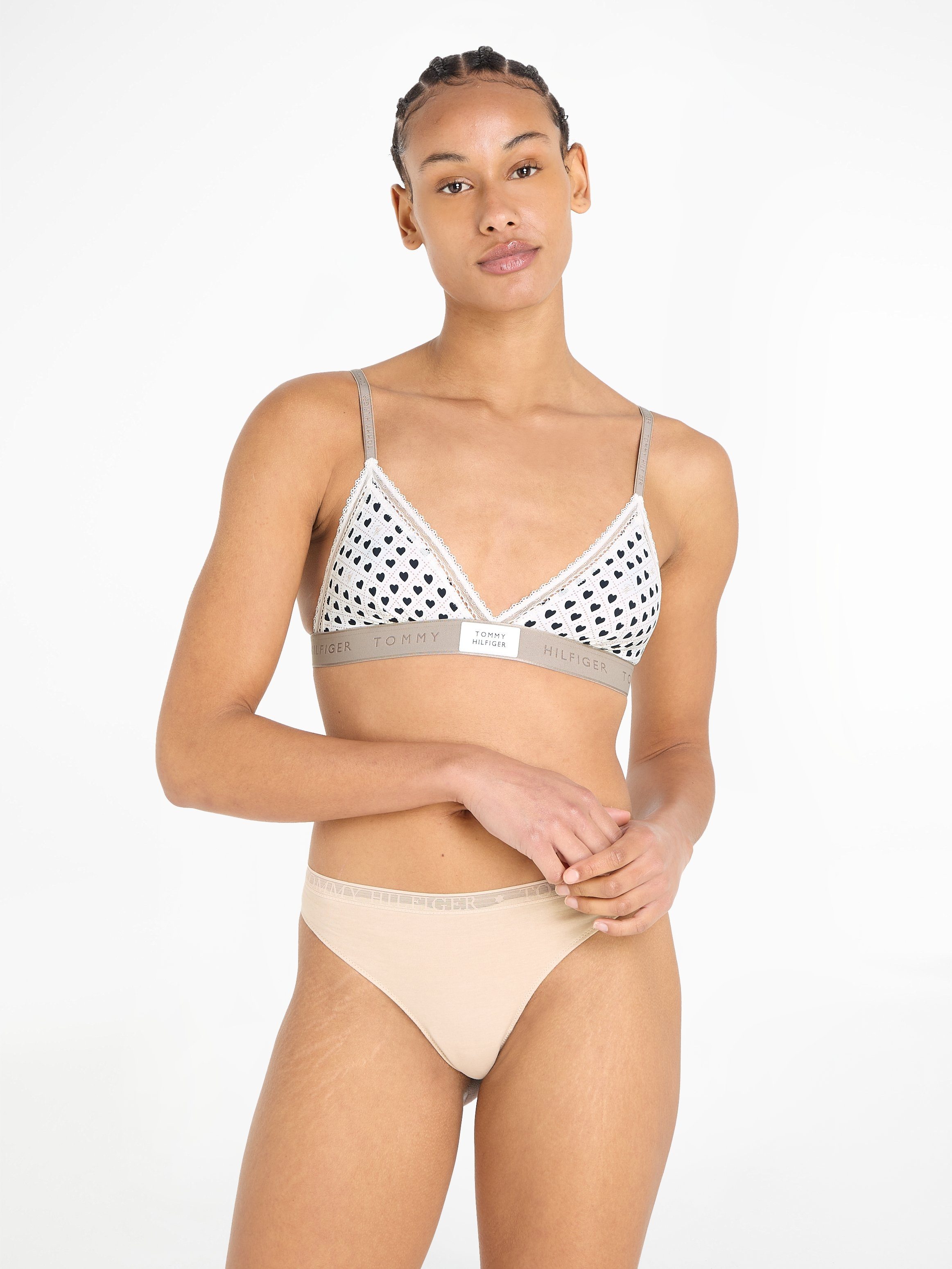 Tommy Hilfiger Underwear Triangel-BH TRIANGLE PRINT mit modischem Logobund