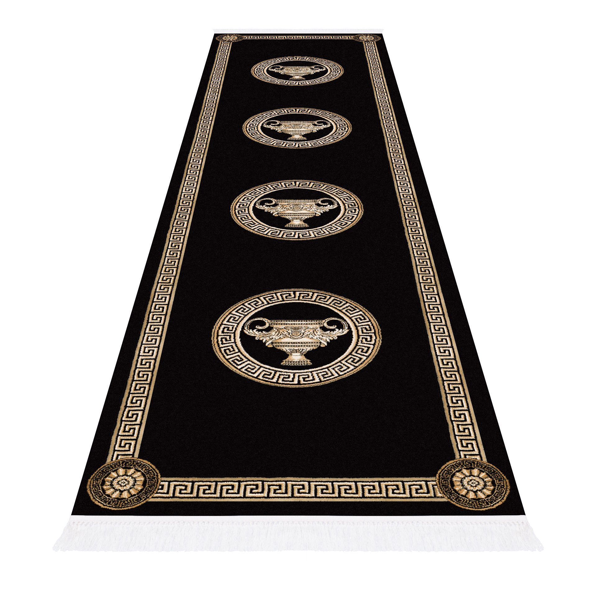 Belle Arti Teppich Teppich Wohnzimmer Flur Läufer Teppichläufer Amphore 100% Viskose, Rechteckig, Seidenoptik Rutschfest Antiallergisch Fransen Orientalisch