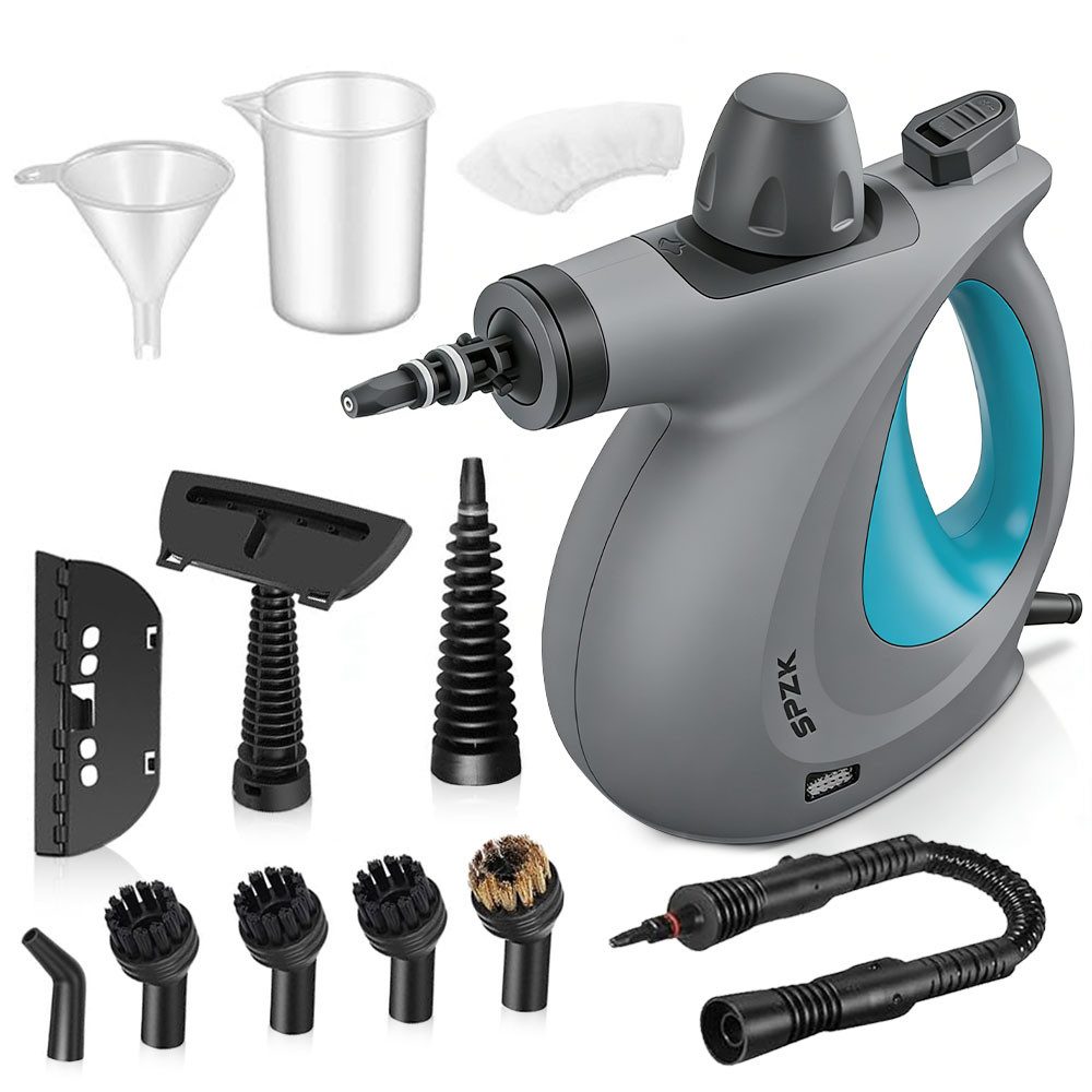 SPZK Handdampfreiniger 13‑in‑1 Hand‑Dampfreiniger mit umfangreichem Zubehör, Hochtemperatur‑Dampf für chemiefreie Reinigung