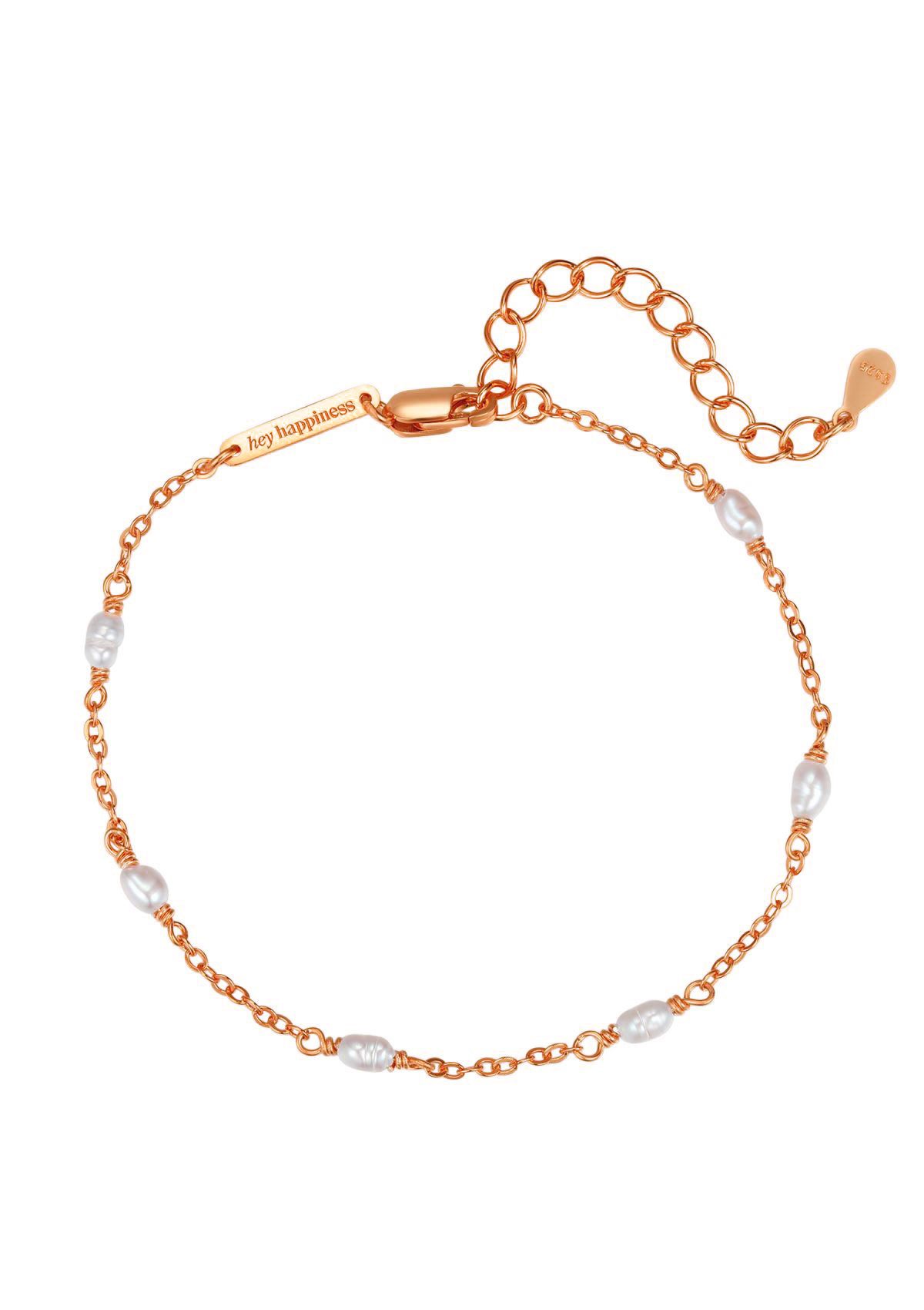 Hey Happiness Perlenarmband Süßwasserperlen Roségold 18K günstig online kaufen