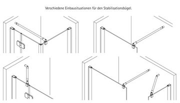 Schulte Duschwand-Stabilisationsstange Stabilisator für 5 - 8 mm Glas, Alpinweiß, kürzbar