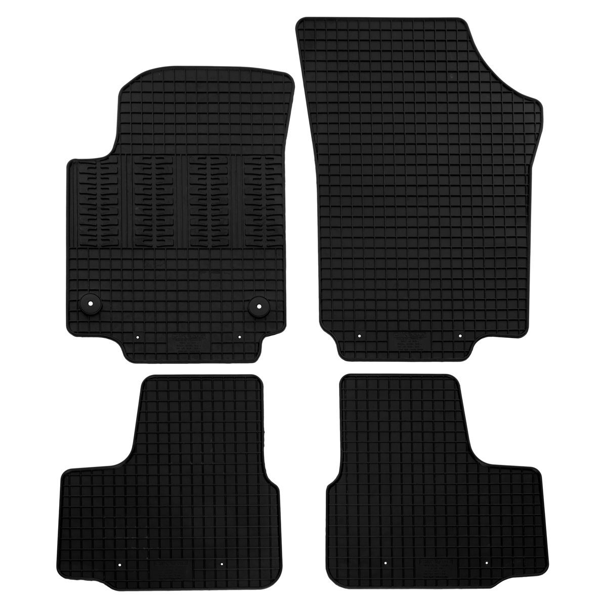 AZUGA Auto-Fußmatten Gummi-Fußmatten passend für Seat Mii/Skoda Citigo/VW Up ab 2011, für VW,Seat,Skoda Citigo,Mii,Up 3-/5-türer