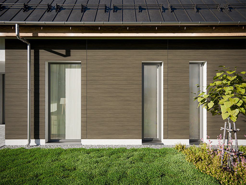 Outgarden Wandpaneel Outgarden WPC Fassadenprofil WPC Profil Braun Außenfassade, BxL: 17.4x290 cm