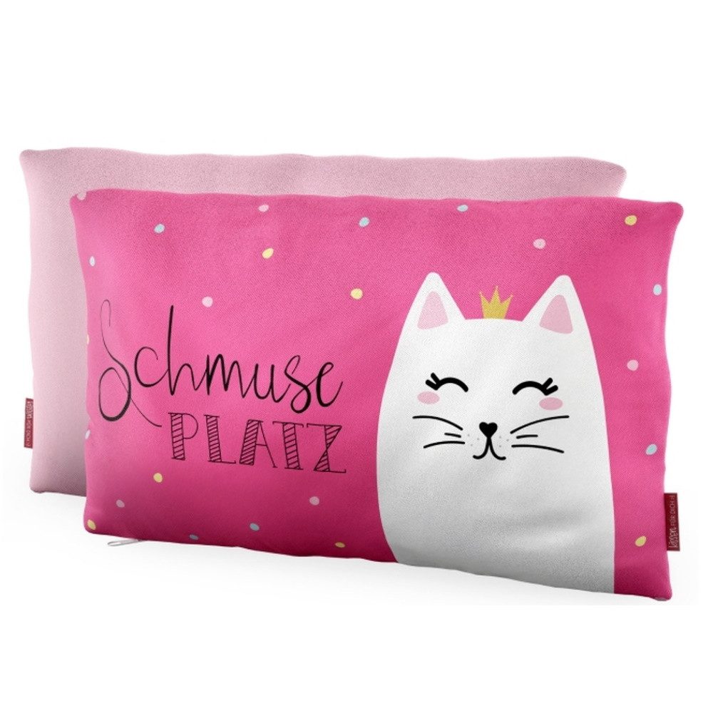 La Vida Dekokissen Zoo Freunde, Mit Reißverschluss, Pink, Katze, H: cm
