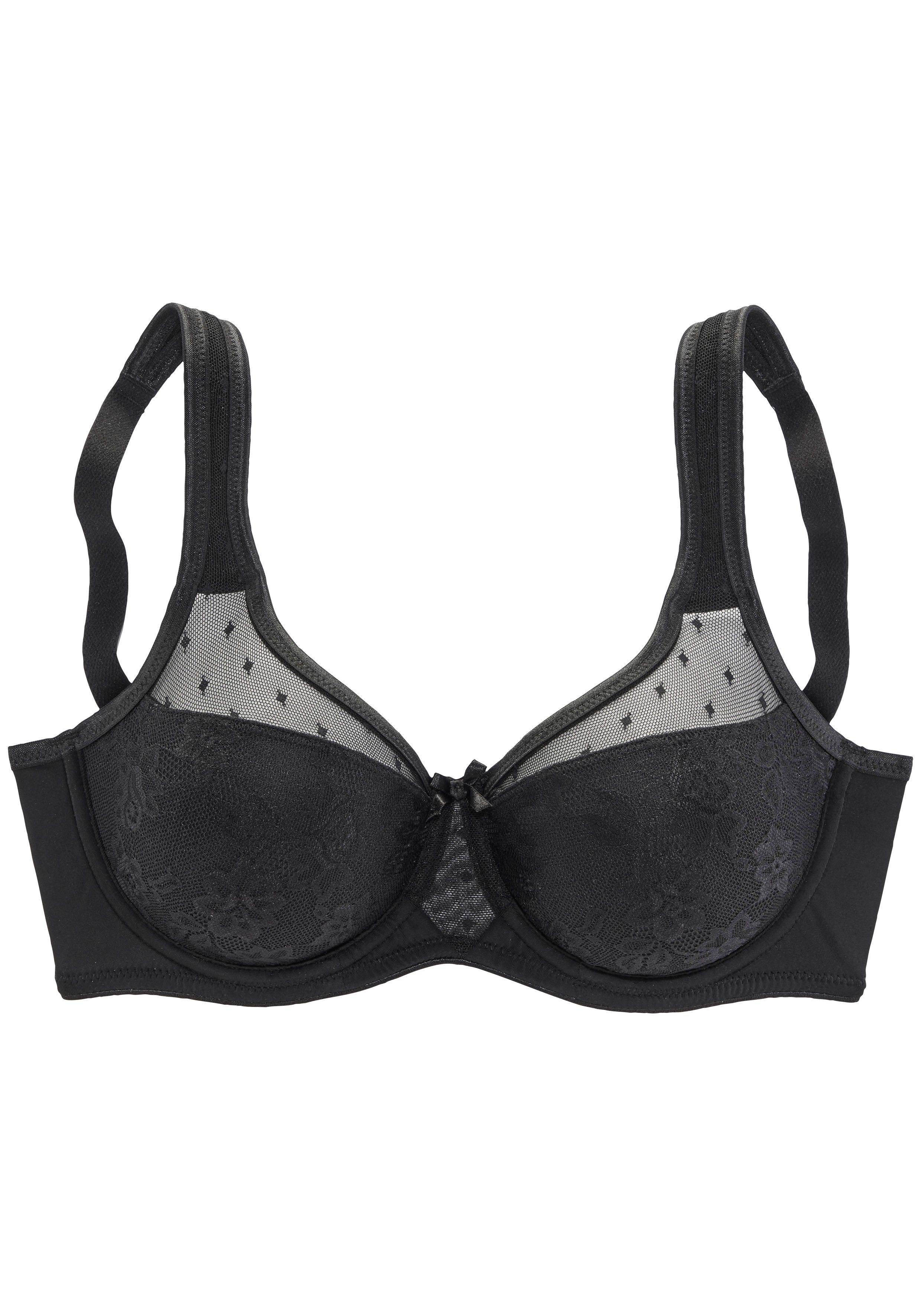 Nuance by Lascana Minimizer-BH mit unterlegter Jacquardspitze, Dessous, ideal für große Größen – Bild 2 von 5