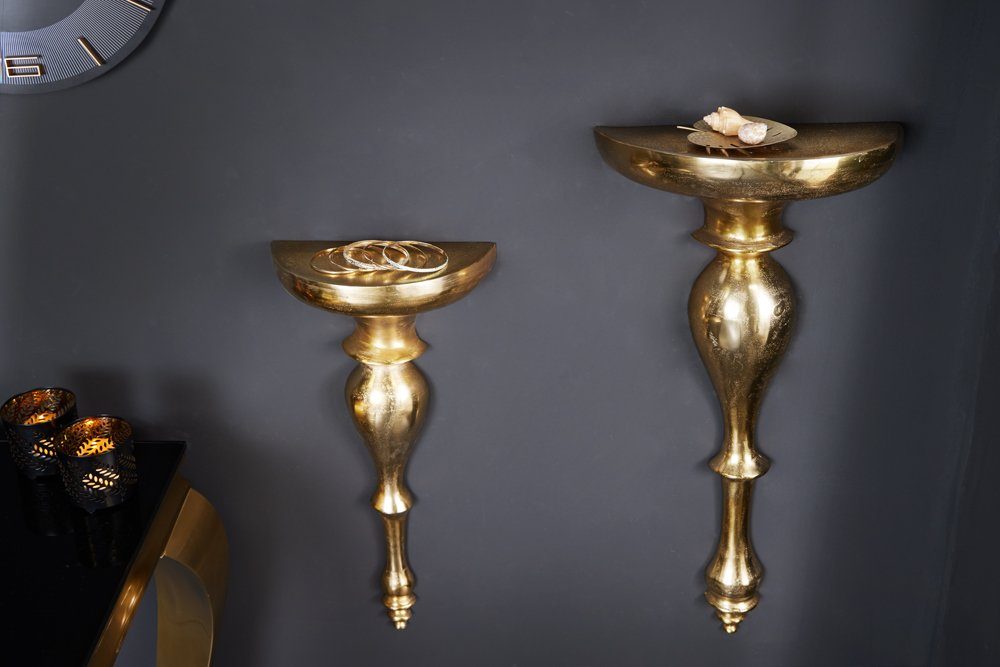 riess-ambiente Wandregal SCALA 80cm gold, Einzelartikel 1-tlg., Wandkonsole · Metall · Küche · Barock Design