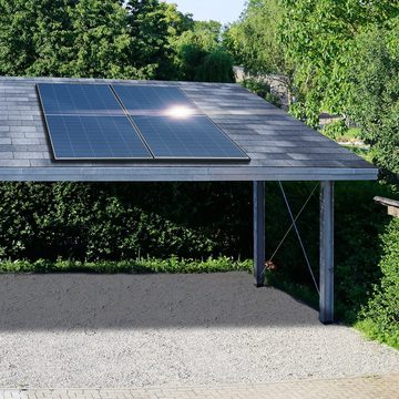 SUNNIVA Solaranlage 1660/1800W Balkonkraftwerk, 1800,00 W, Monokristallin, (E-Star 1800W Micro-Wechselrichter HERF Wifi Upgradebar Drosselbar, 4x 415W Solarmodule, Solaranlage mit 5m Anschlusskabel, Solarkabel, Photovoltaikanlage), Balkon Mini-PV Anlage genehmigungsfrei Inverter, Solarpanel Solarmodul