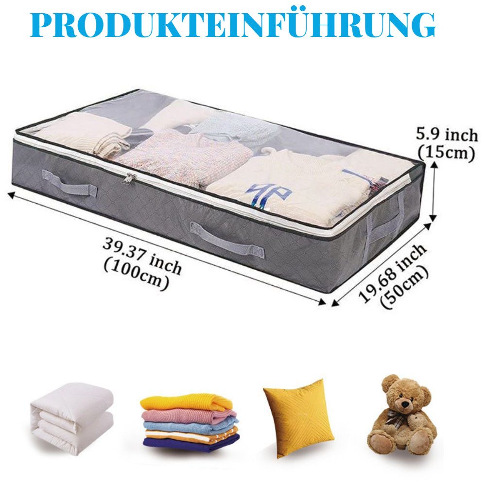 QUBEBU Aufbewahrungsbox Unterbettkommode Unterbettbox mit Deckel günstig online kaufen