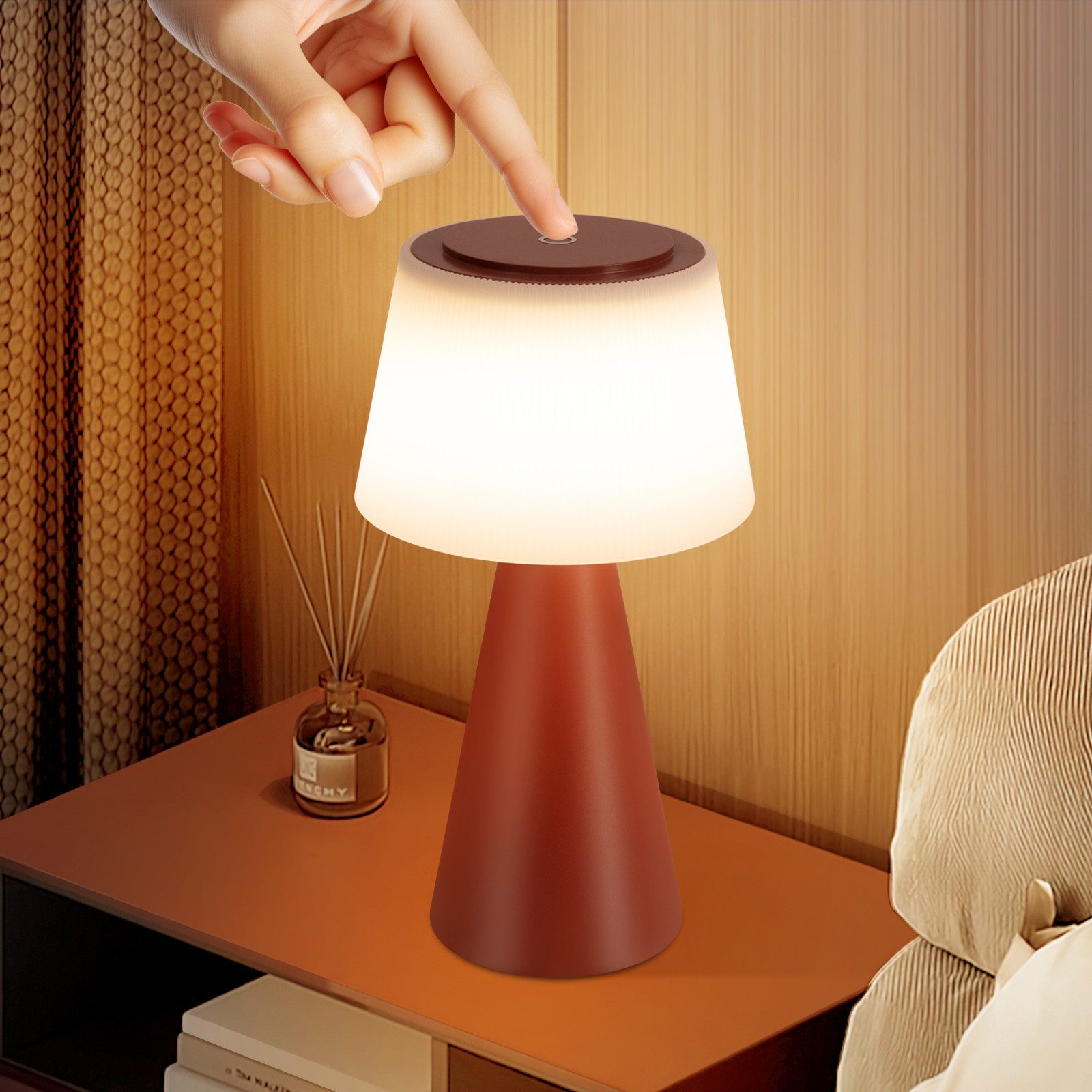 Nettlife LED Tischleuchte Akku Nachttischlampe Kabellos günstig online kaufen