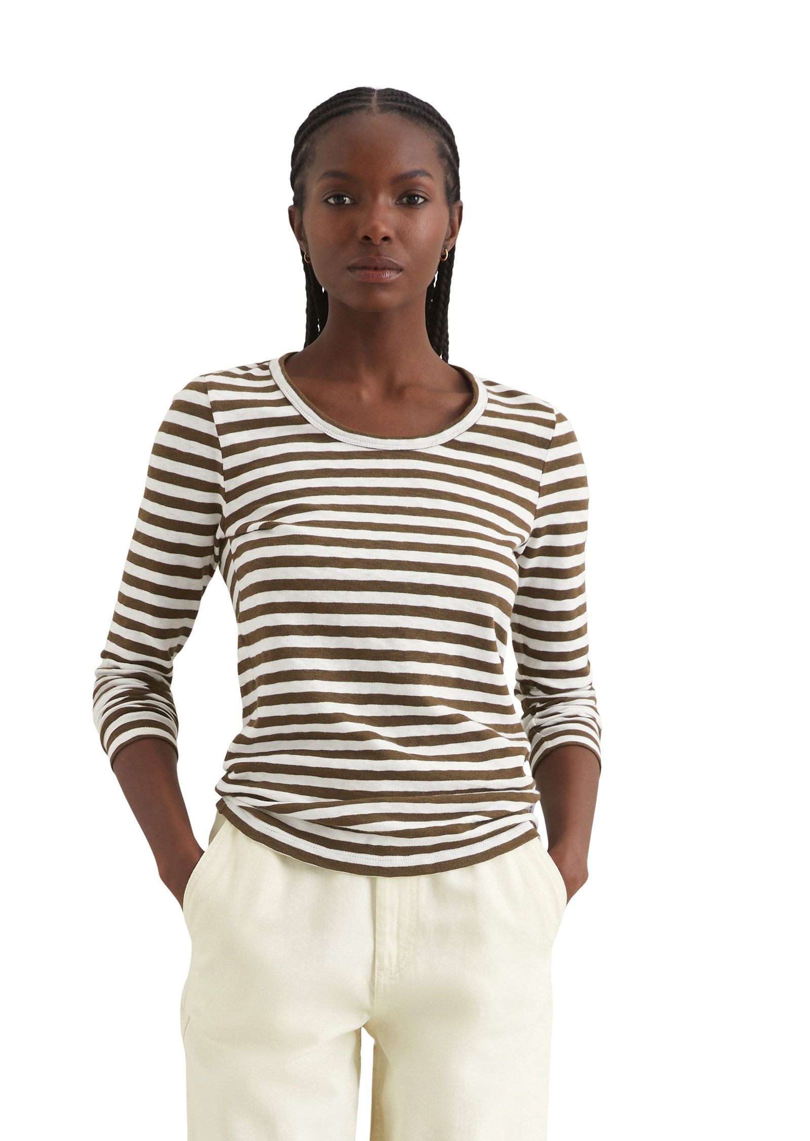 Langarmshirt aus Heavy Slub Jersey