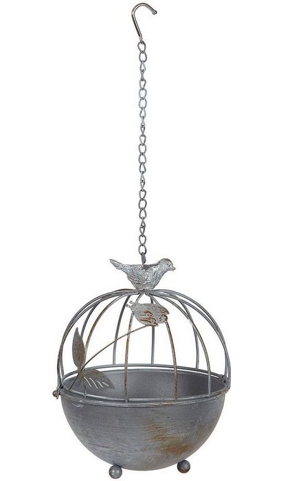 Ambiente Haus Vogeltränke Vogelbad zum hängen aus Metall - Käfig 1 l