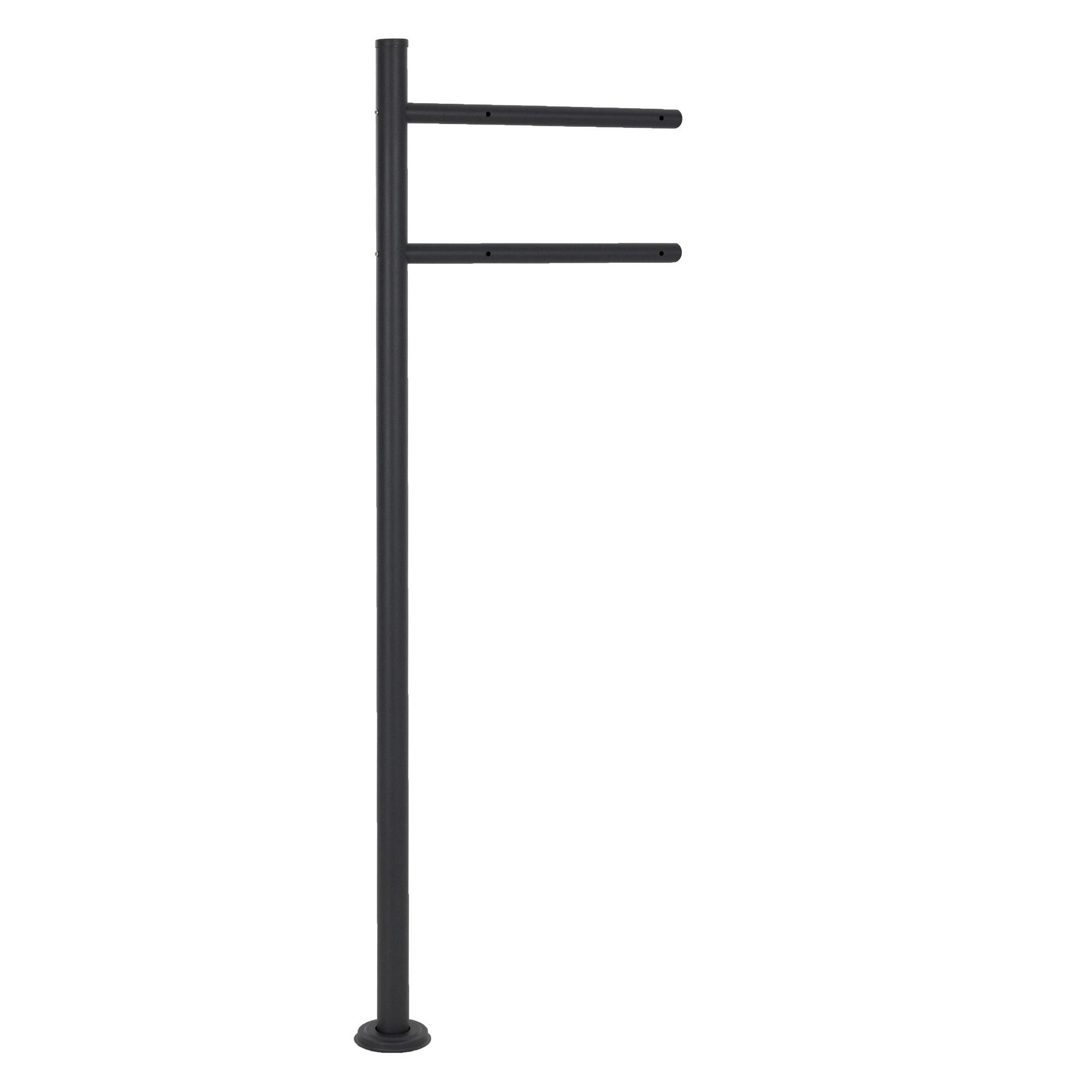 ML-DESIGN Briefkastenständer Standfuß aus Edelstahl für Wandbriefkasten Briefkastenpfosten, Ständer, (Anthrazit rund Höhe 120 cm Freistehend Halterung für Briefkasten)