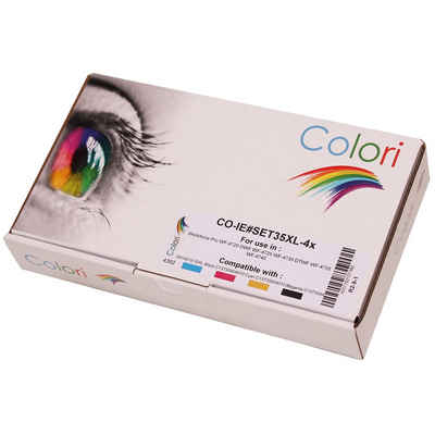 Colori Tintenpatrone (Kompatibles Set 4x Druckerpatrone für Epson 35XL WorkForce Pro, Colori)