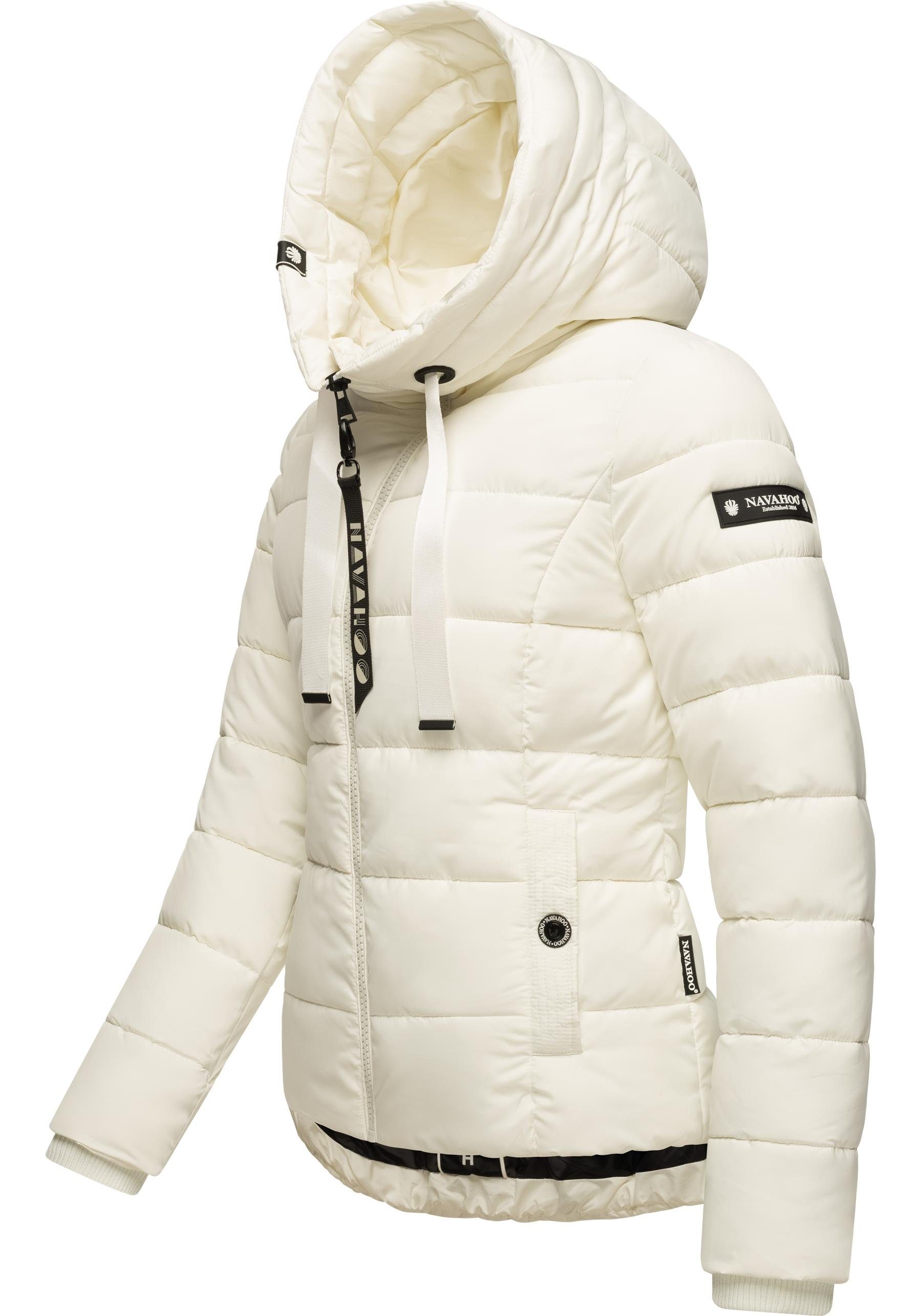 Navahoo Steppjacke Amayaa stylische Damen Winterjacke mit coolen Applikationen