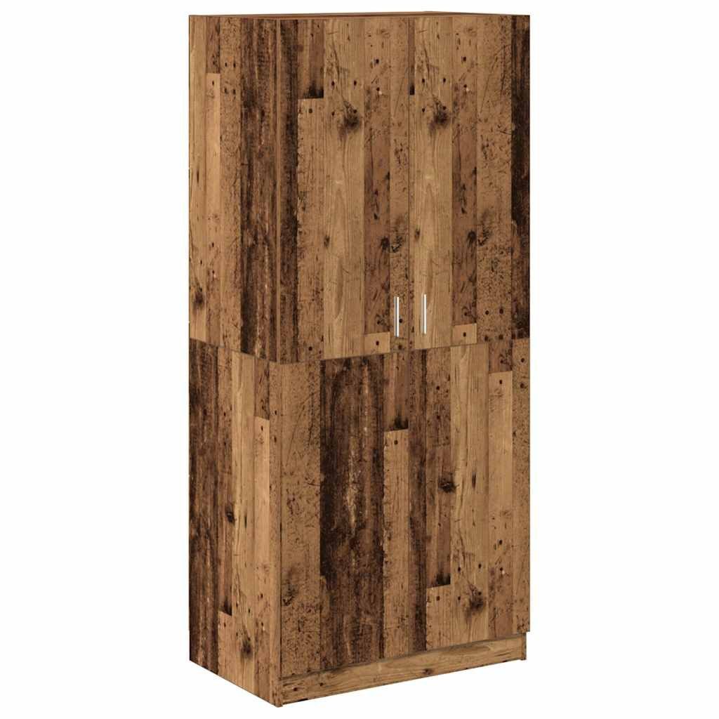 vidaXL Kleiderschrank Kleiderschrank Altholz-Optik 90x52x200 cm Holzwerkstoff