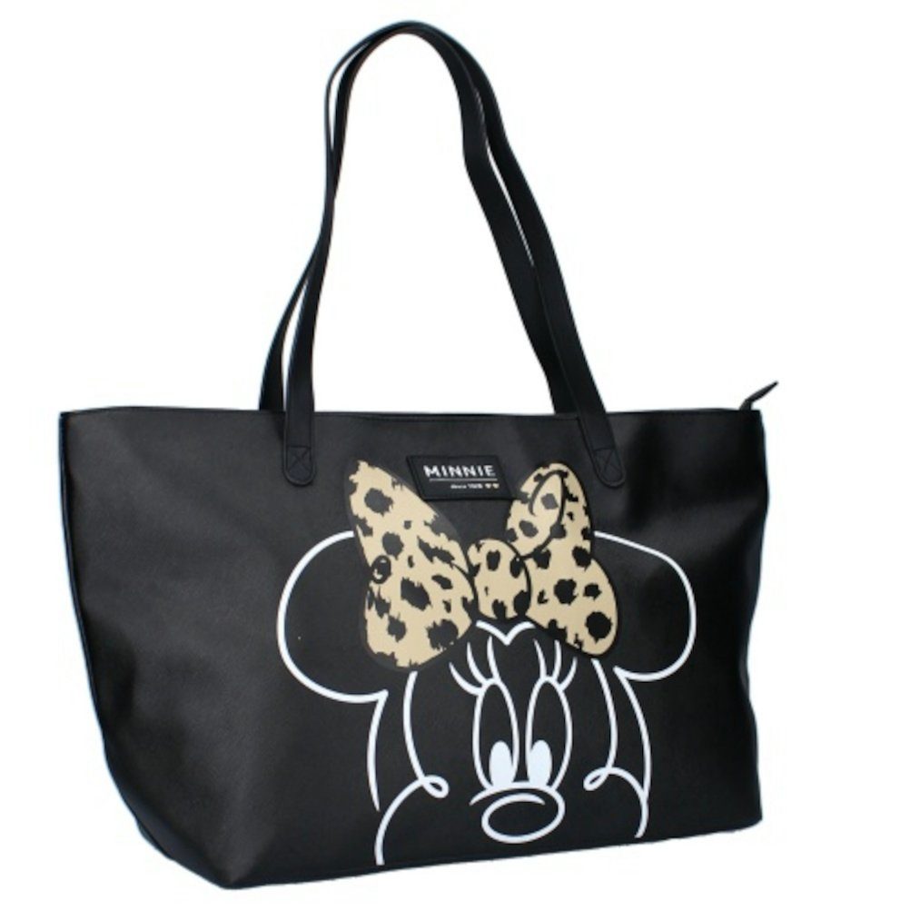 Vadobag Shopper Disney Damen Shopper große Tasche Minnie Maus Mouse  Kunstleder schwarz, Tigerprint