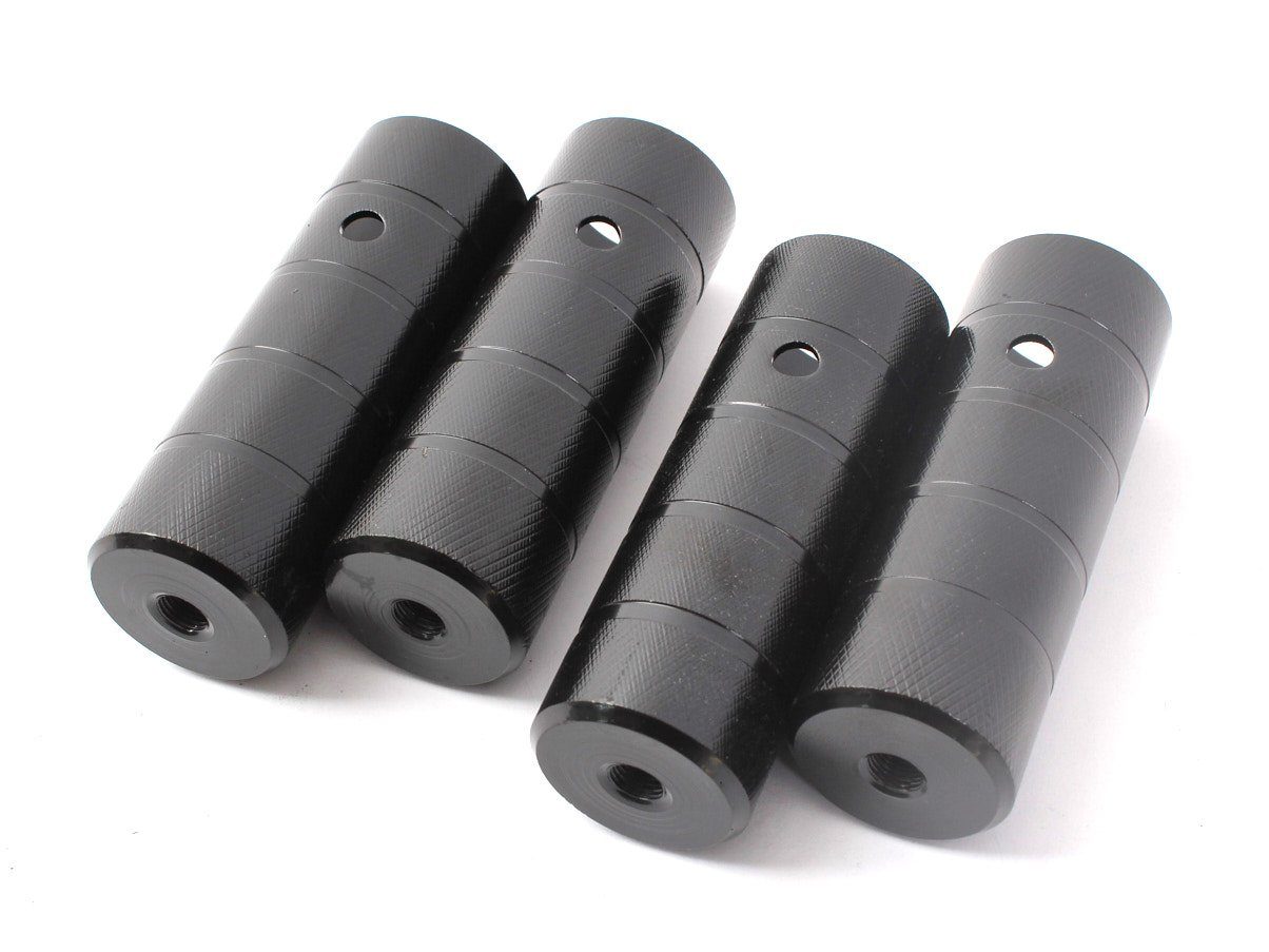 KHE Sticker BMX Peg Set KHE BLACK STEEL 2 Paar 10mm (3/8)