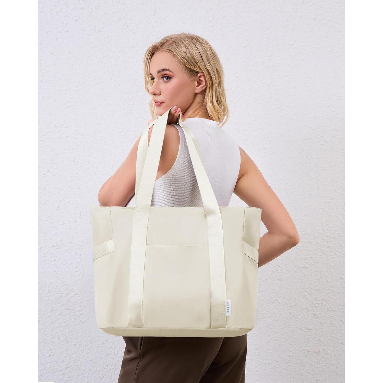 LuxusKollektion Laptoptasche Laptop Tragetasche Damen wasserdicht 40 6 cm Computerfach M Beige N