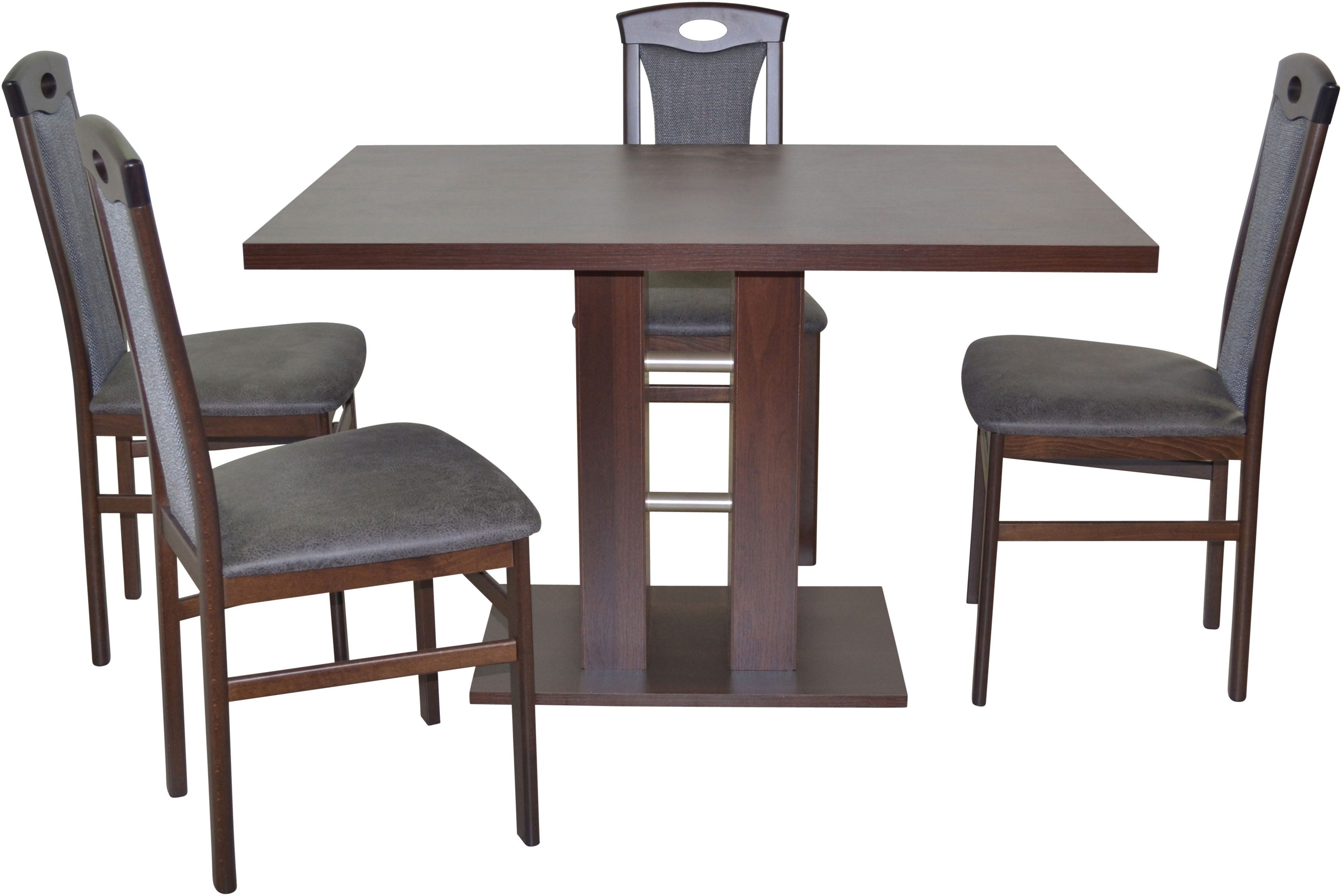 HOFMANN LIVING AND MORE Essgruppe 5tlg. Tischgruppe, (Spar-Set, 5-tlg., 5tlg. Tischgruppe), Stühle montiert