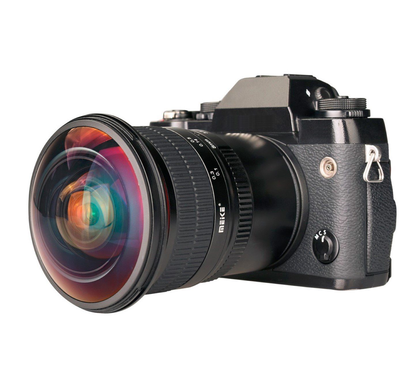 für Fisheye-Objektiv Objektiv Meike X-Mount Fujifilm MK-8mm-F/3.5