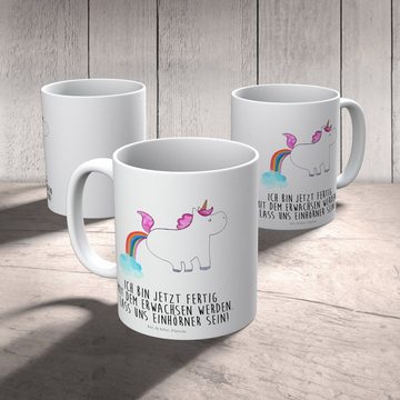 Mr. & Mrs. Panda Kinderbecher Einhorn Pupsen - Weiß - Geschenk, Pegasus, Bruchsichere Tasse, Plasti, Kunststoff, Bruchfest