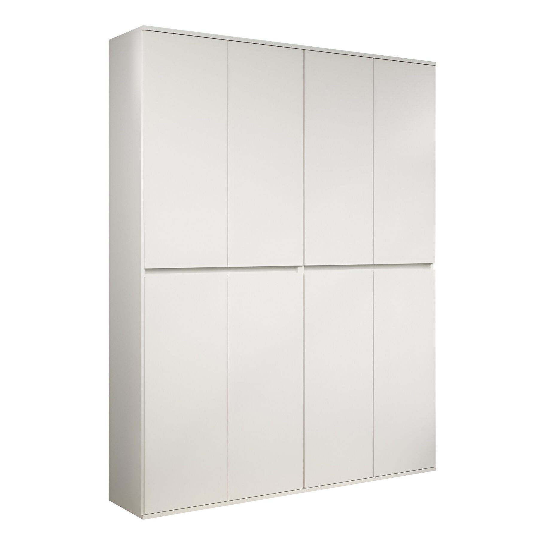 trendteam Stauraumschrank Garderobenschrank Mehrzweckschrank weiß 148x191x3 günstig online kaufen