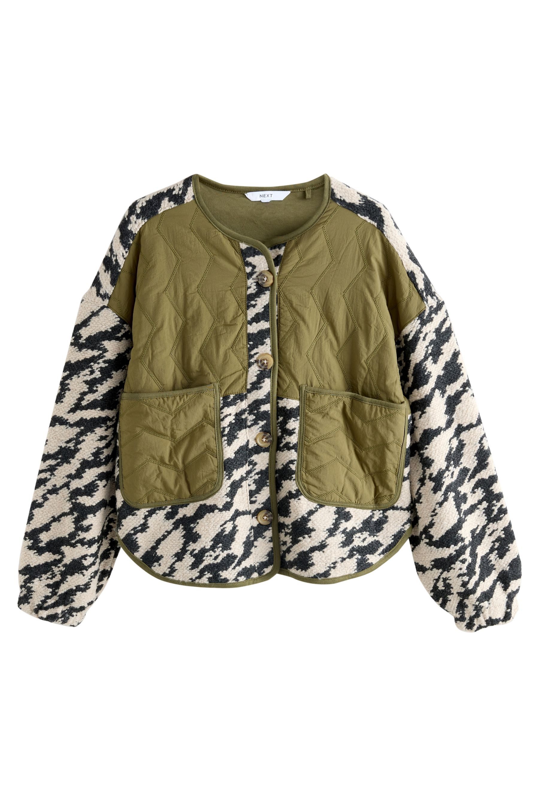 Next Blouson Flauschige Borgjacke mit Knopfverschluss günstig online kaufen
