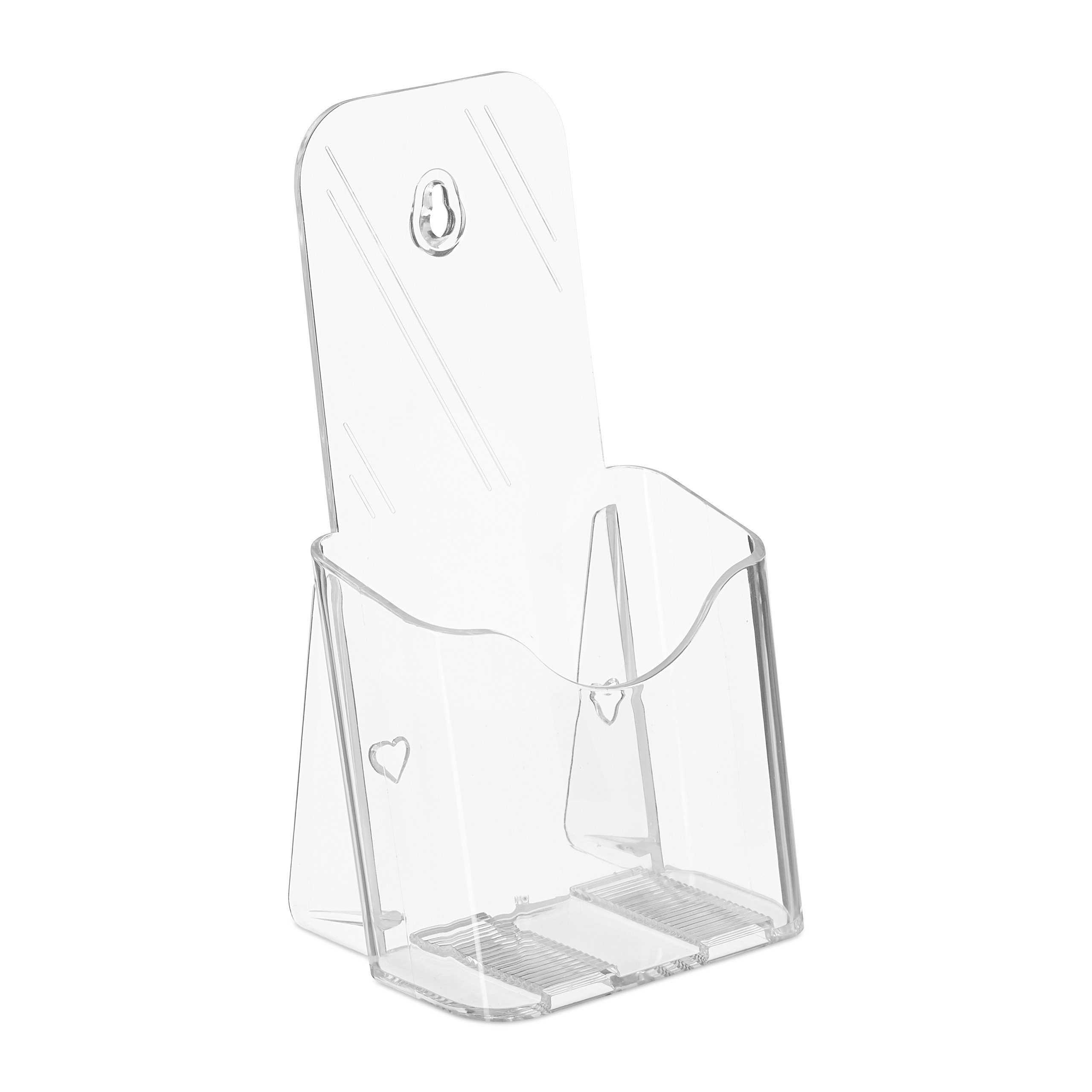 relaxdays Zeitungsständer 2 x Flyer Aufsteller DIN Lang günstig online kaufen