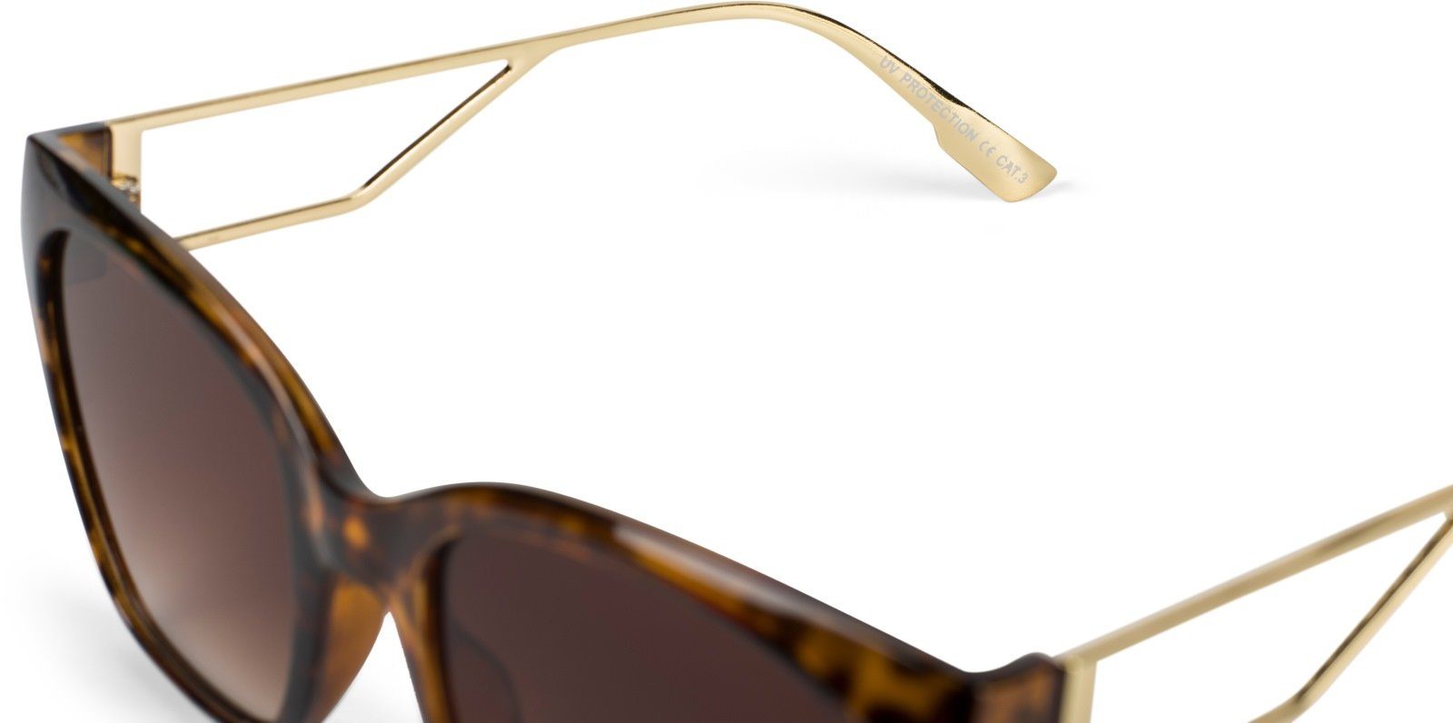 styleBREAKER Sonnenbrille (1-St) Braun-Gold / Gestell Getönt Demi Glas Verlauf Braun