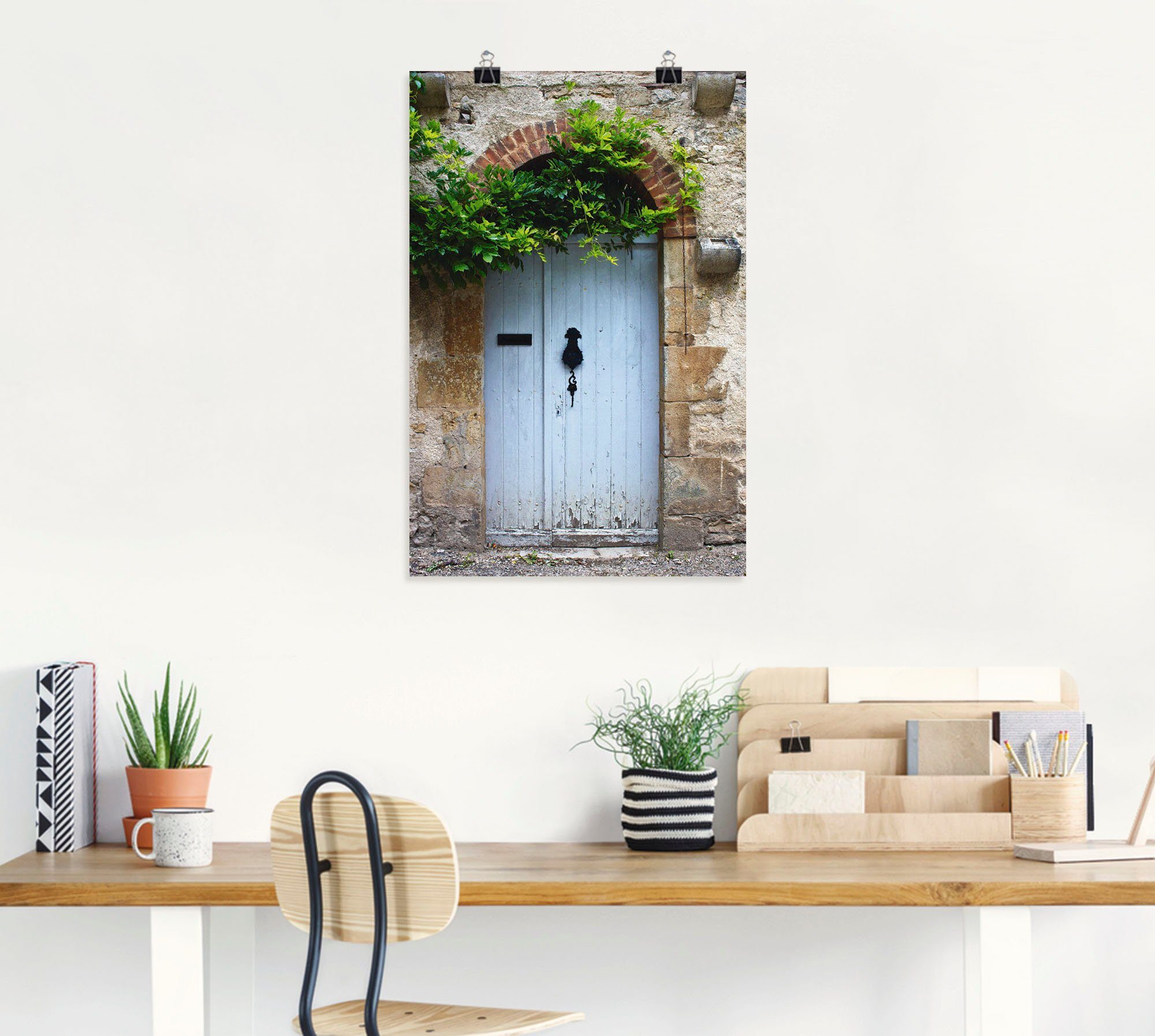 Artland Wandbild »Alte Tür in Südfrankreich«, Fenster & Türen (1 Stück), in vielen Größen & Produktarten - Alubild / Outdoorbild für den Außenbereich, Leinwandbild, Poster, Wandaufkleber / Wandtattoo auch für Badezimmer geeignet-kaufen