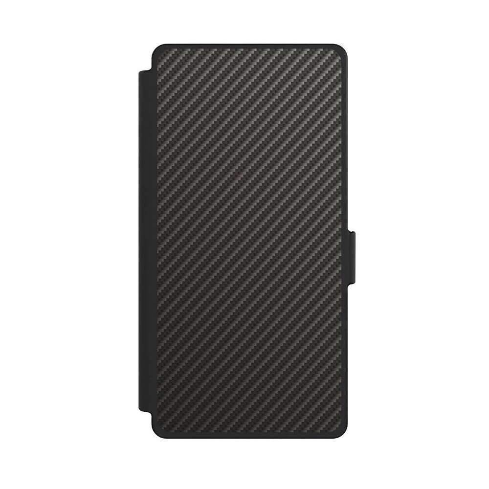 NIVOCASE Handyhülle Metallic Look Muster Carbon Carbon, Samsung Galaxy S25 Ultra Klapphülle Handyhülle aus Kunst Leder