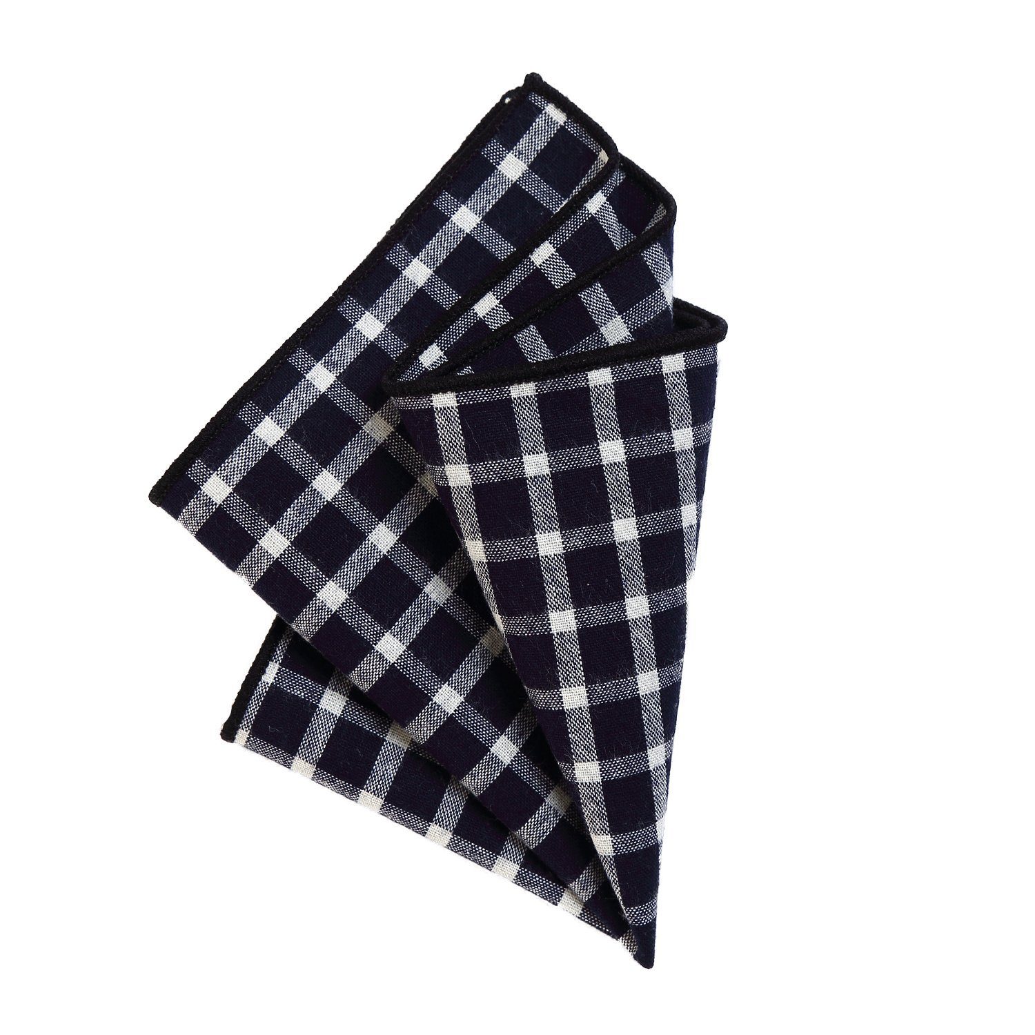 DonDon Einstecktuch DonDon Herren Hanky hochwertiges Einstecktuch 23 x 23 cm Baumwolle, (Packung, 1-St), vorgefaltet, kariert, Baumwolle