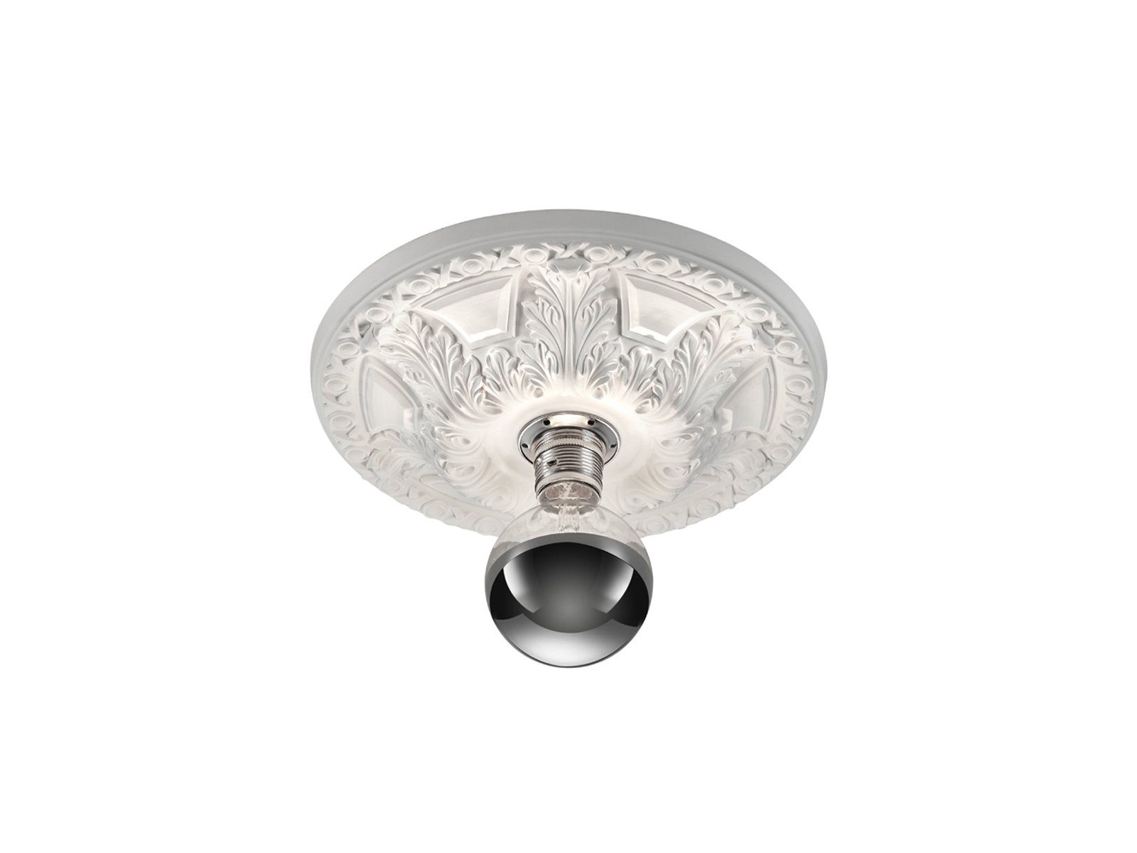 TRIO Leuchten LED Deckenleuchte, LED wechselbar, Warmweiß, Stuckrosette Flo günstig online kaufen