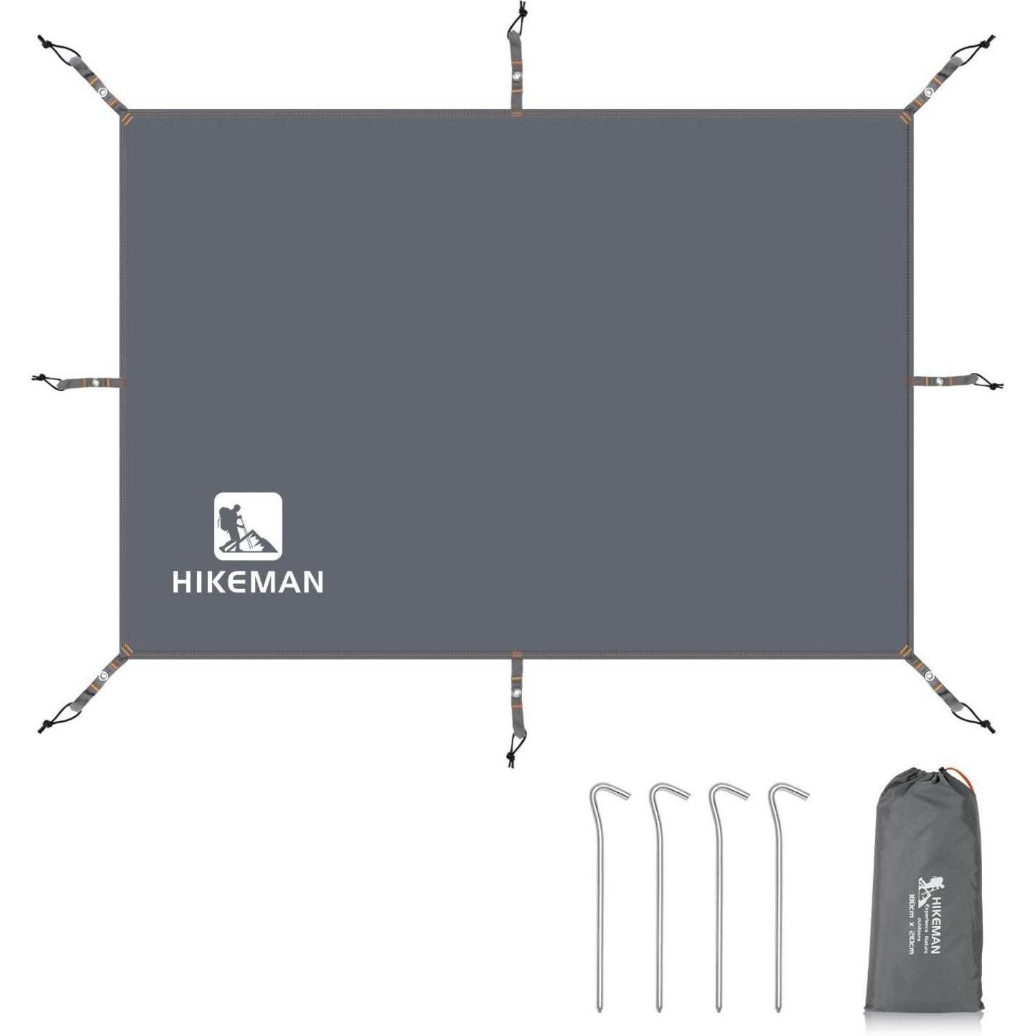 LuxusKollektion Zeltunterlage Zeltplane Zeltunterlage Tarp Campingzelt Updated grey 180*210cm