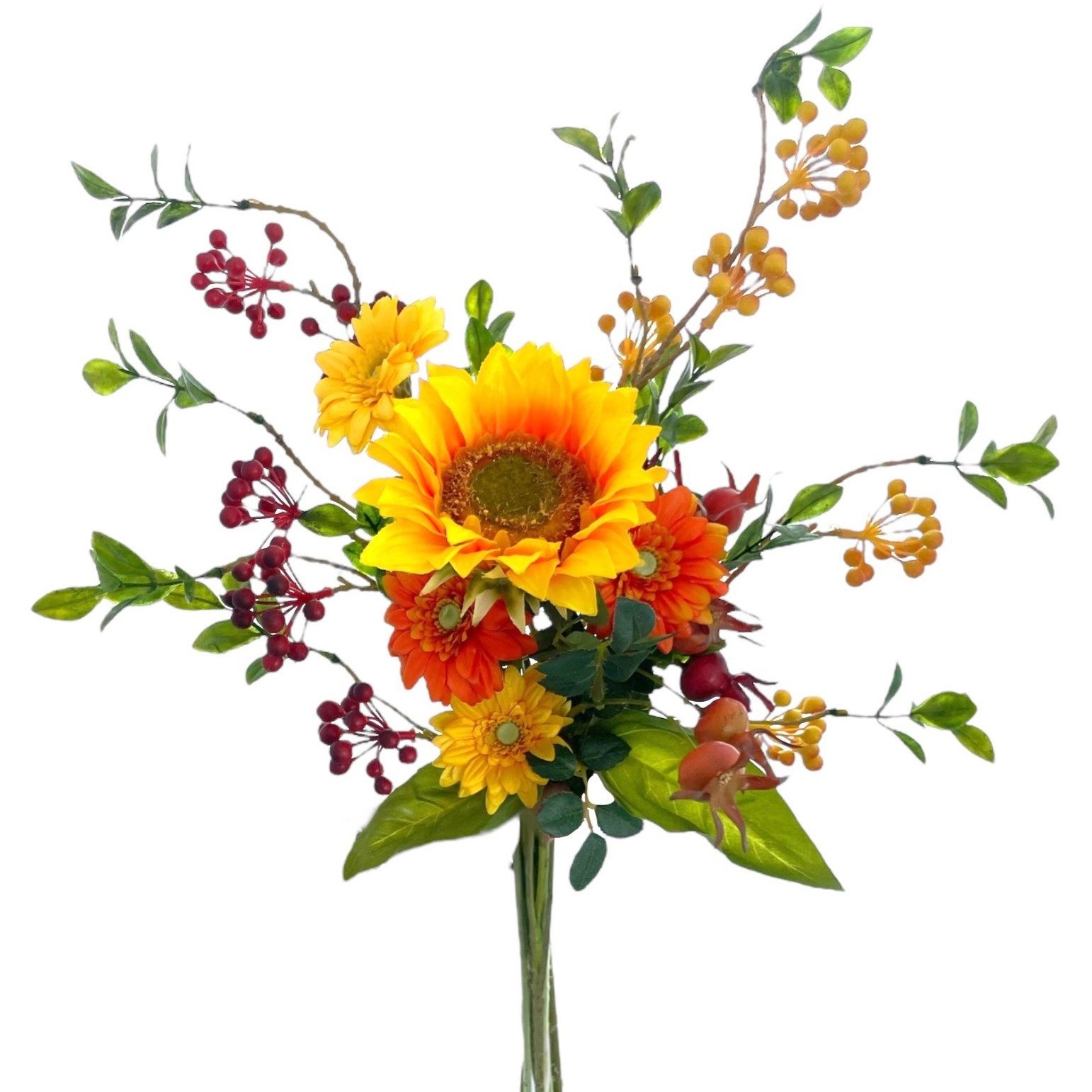 Kunstblumenstrauß Künstlicher Herbststrauß, Blumenstrauß Blumen Herbstdekoration ca 60cm, naninoa GmbH